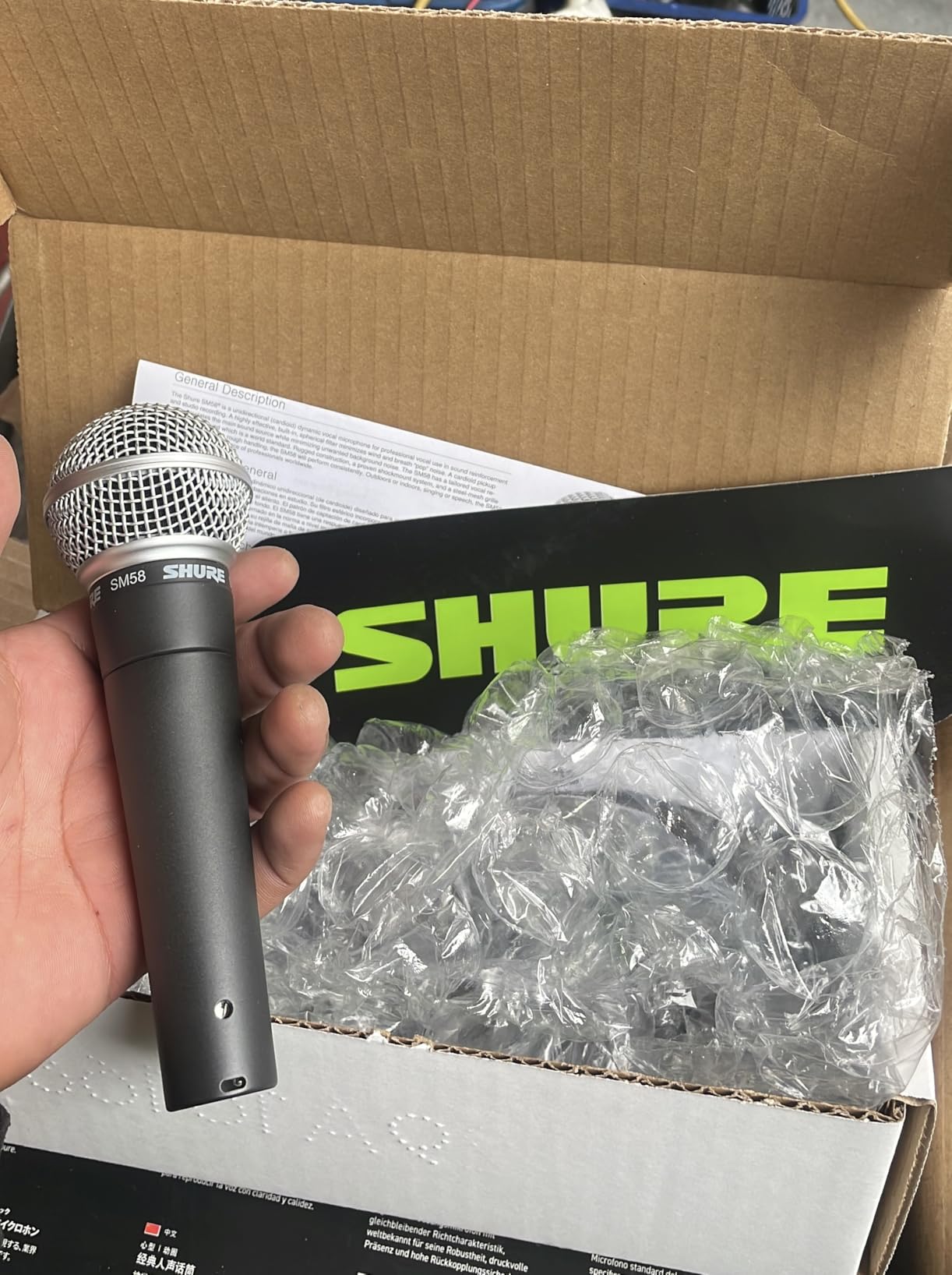 Shure SM58 Pro XLR Dynamic Vocal Microphone | Cardioid dynamic vocal mic for studio and live performance, podcasting and recording; industry-standard sound customer photo 1