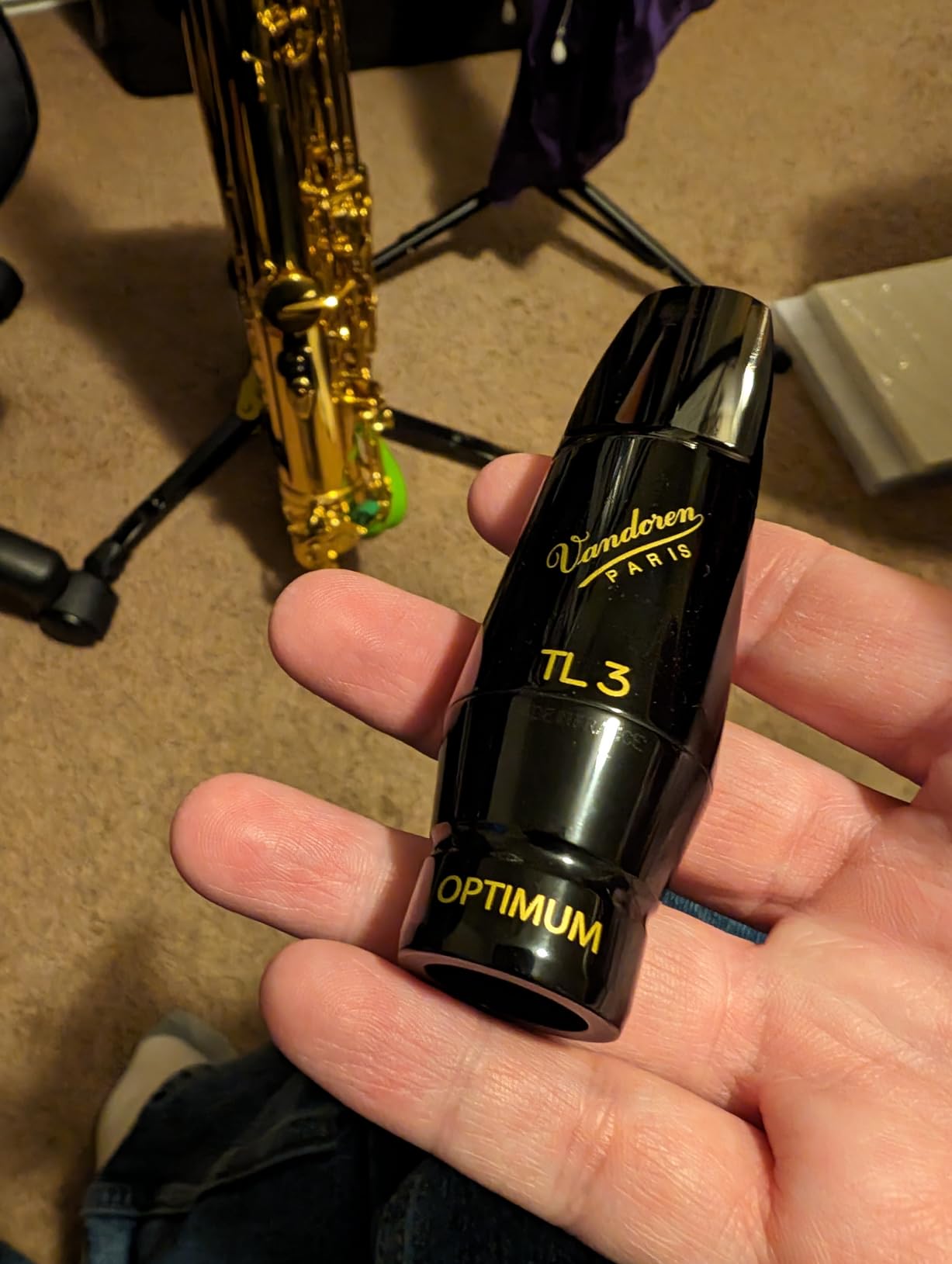 Vandoren SM721 TL3 Optimum Series Tenor Saxophone Mouthpiece, Black customer photo 1