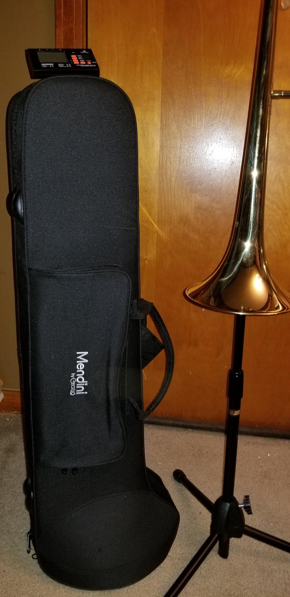 Mendini by Cecilio Brass Plated Bb Tenor Slide Trombone Kit - Gold customer photo 2