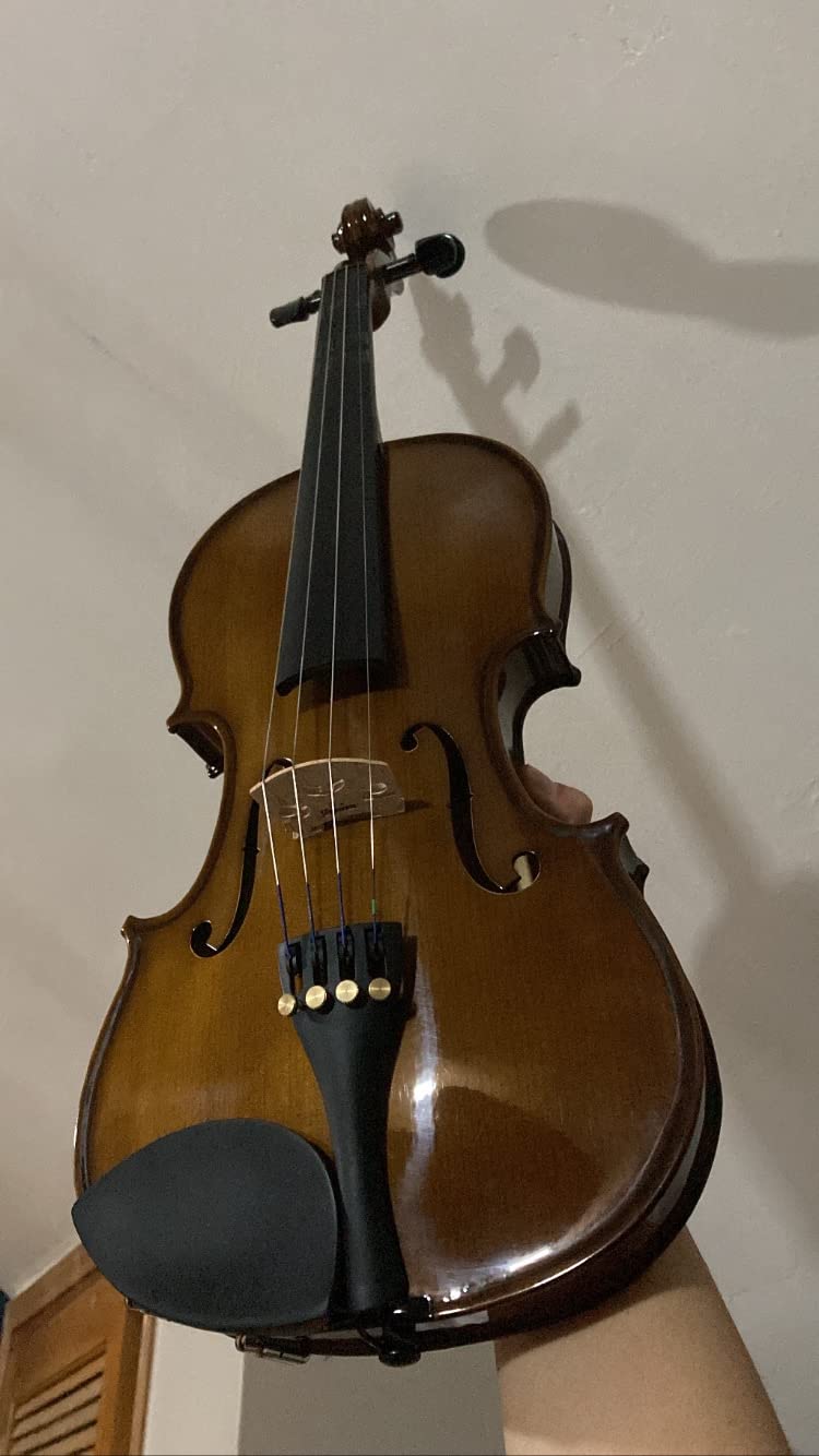 Cremona SV-130 Premier Novice Violin Outfit - 3/4 Size, Ebony Fittings, US-Made Prelude Strings, Hand-Carved Spruce & Maple, Beginner & Student Friendly customer photo 2