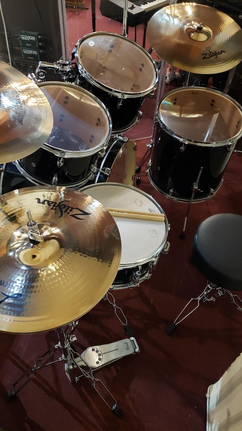 Pearl EXX725/C 5-Piece Export Standard Drum Set with Hardware - Jet Black customer photo 2