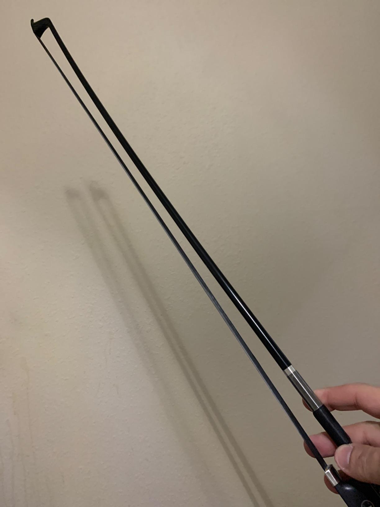 4/4 Size Black Horsehair Carbon Fiber Cello Bow customer photo 1