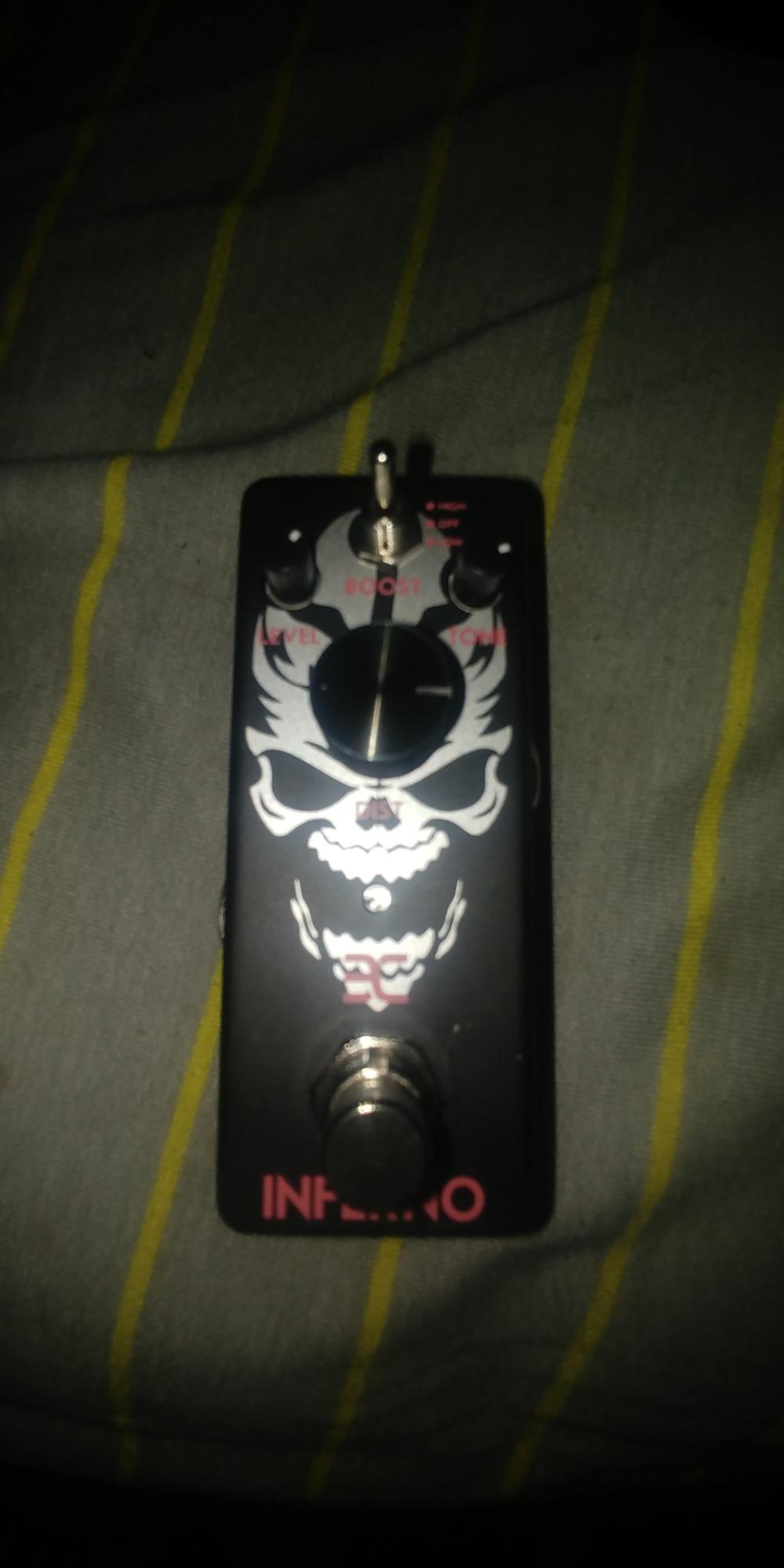 EX Inferno Death Metal Distortion Guitar Pedal, High-Gain Electric Guitar Effects Mini Pedal, with 3-Mode Boost Switch, True Bypass customer photo 1