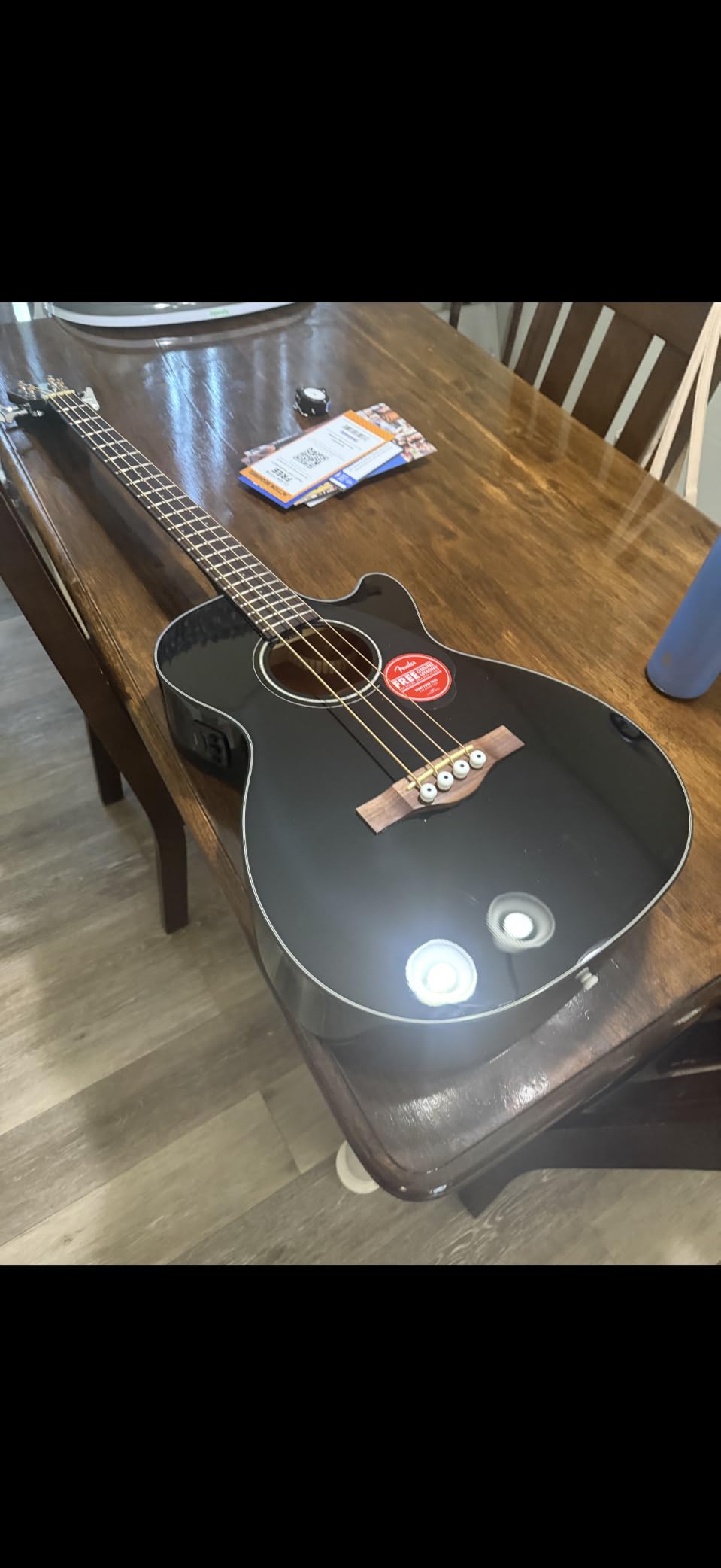 Fender CB-60SCE Acoustic Bass, Natural, Laurel Fingerboard customer photo 1