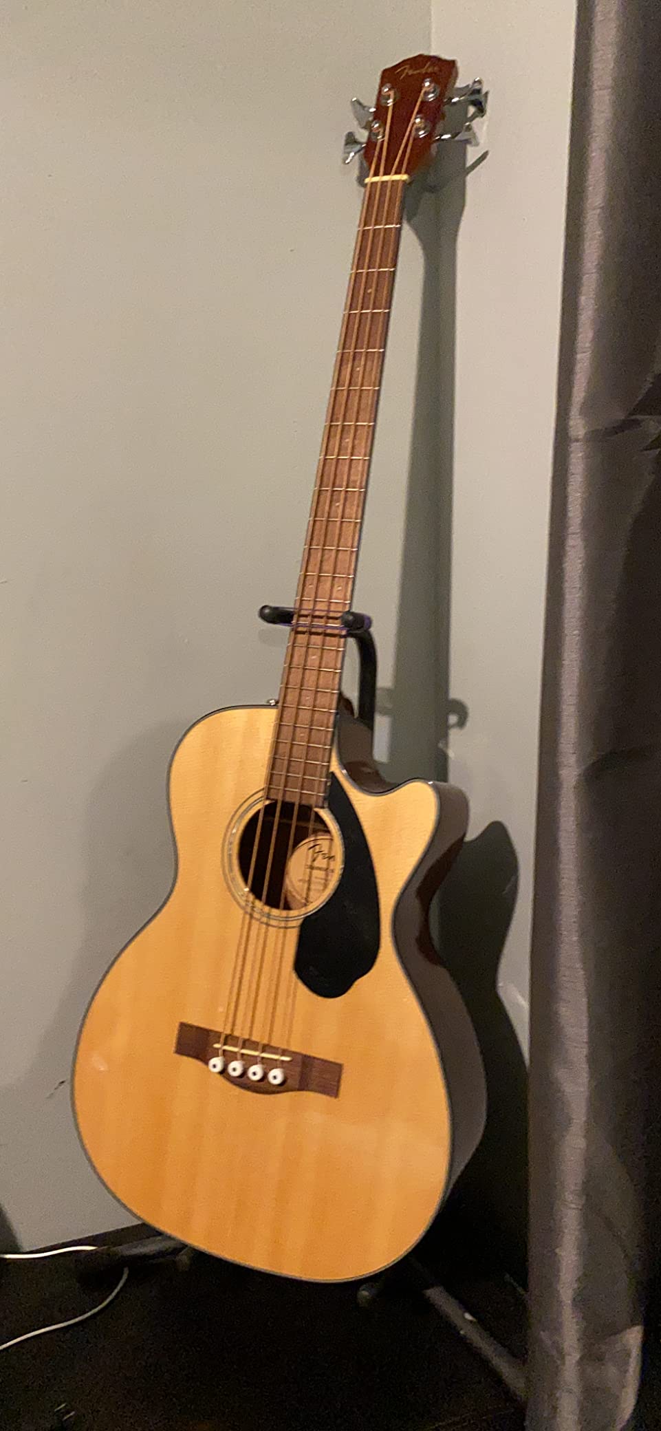 Fender CB-60SCE Acoustic Bass, Natural, Laurel Fingerboard customer photo 2