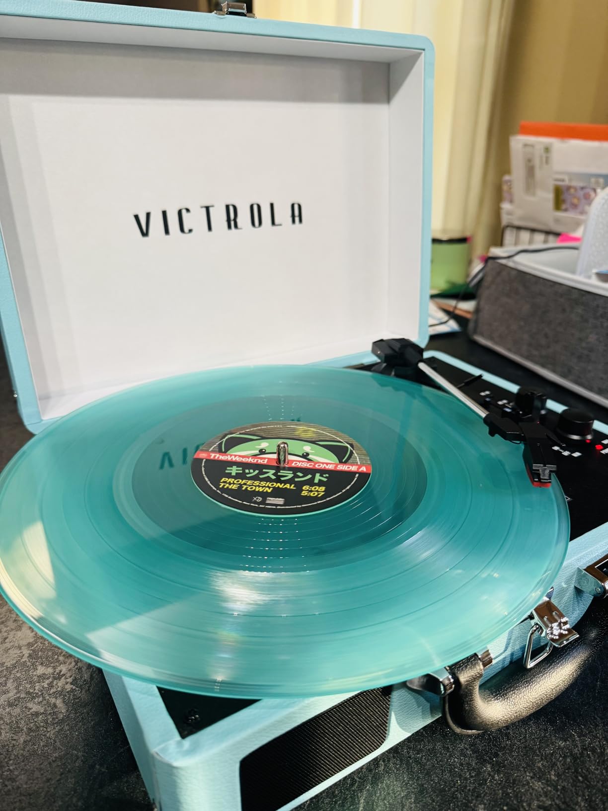 Victrola Journey Bluetooth Suitcase Record Player, Brown customer photo 1