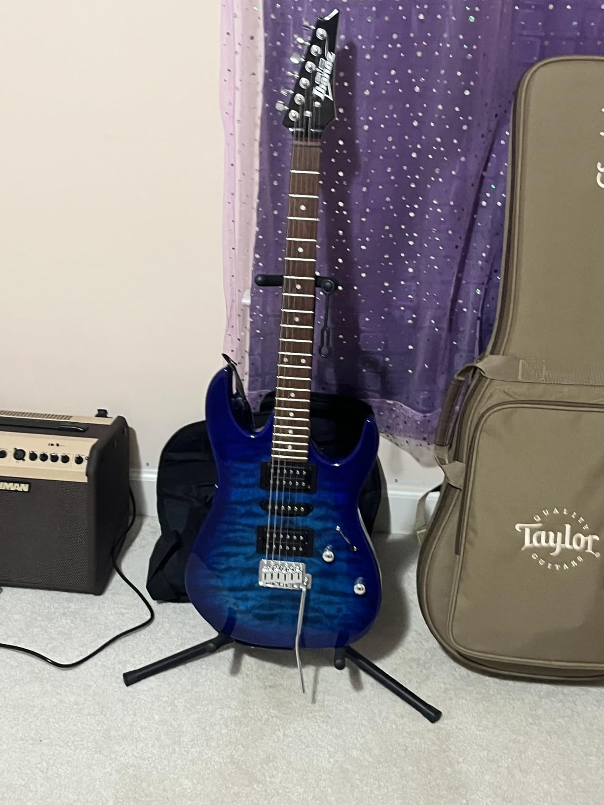 Ibanez Gio GRX70QA - Transparent Violet Sunburst customer photo 1