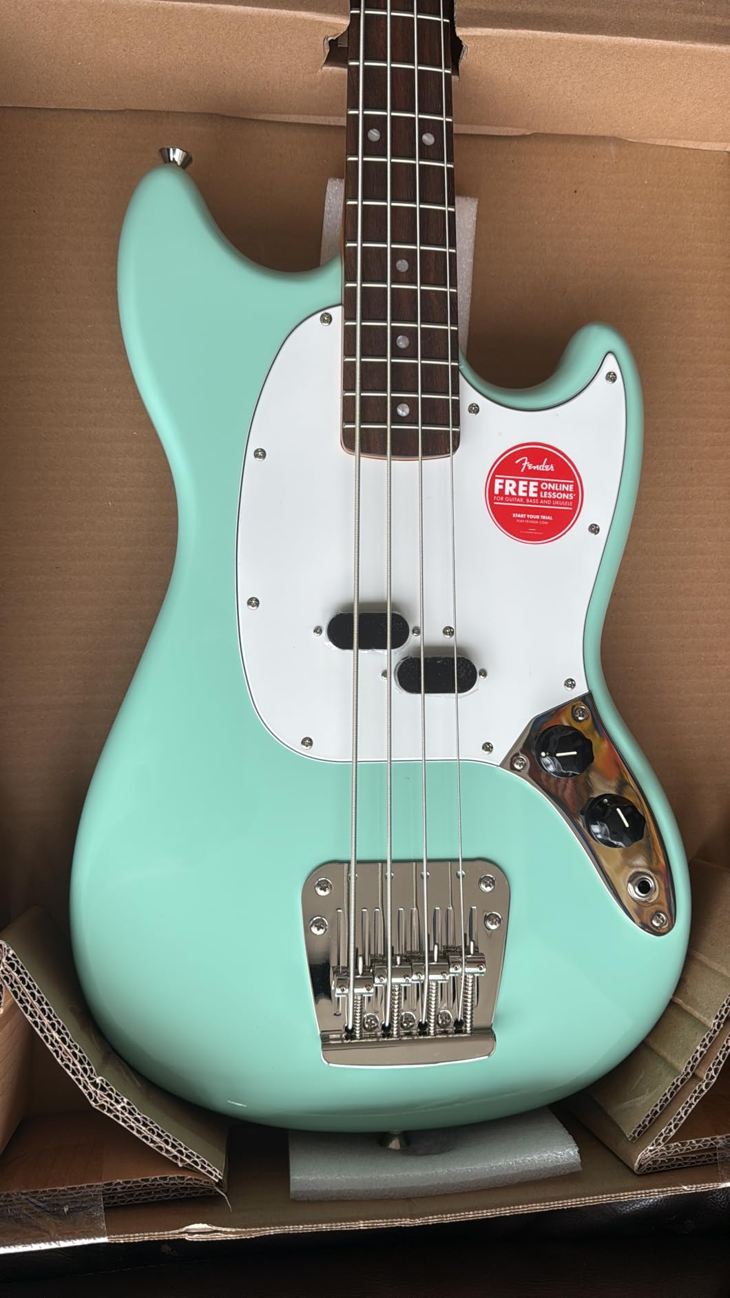Squier Classic Vibe 60s Mustang Bass, Surf Green, Laurel Fingerboard | 30