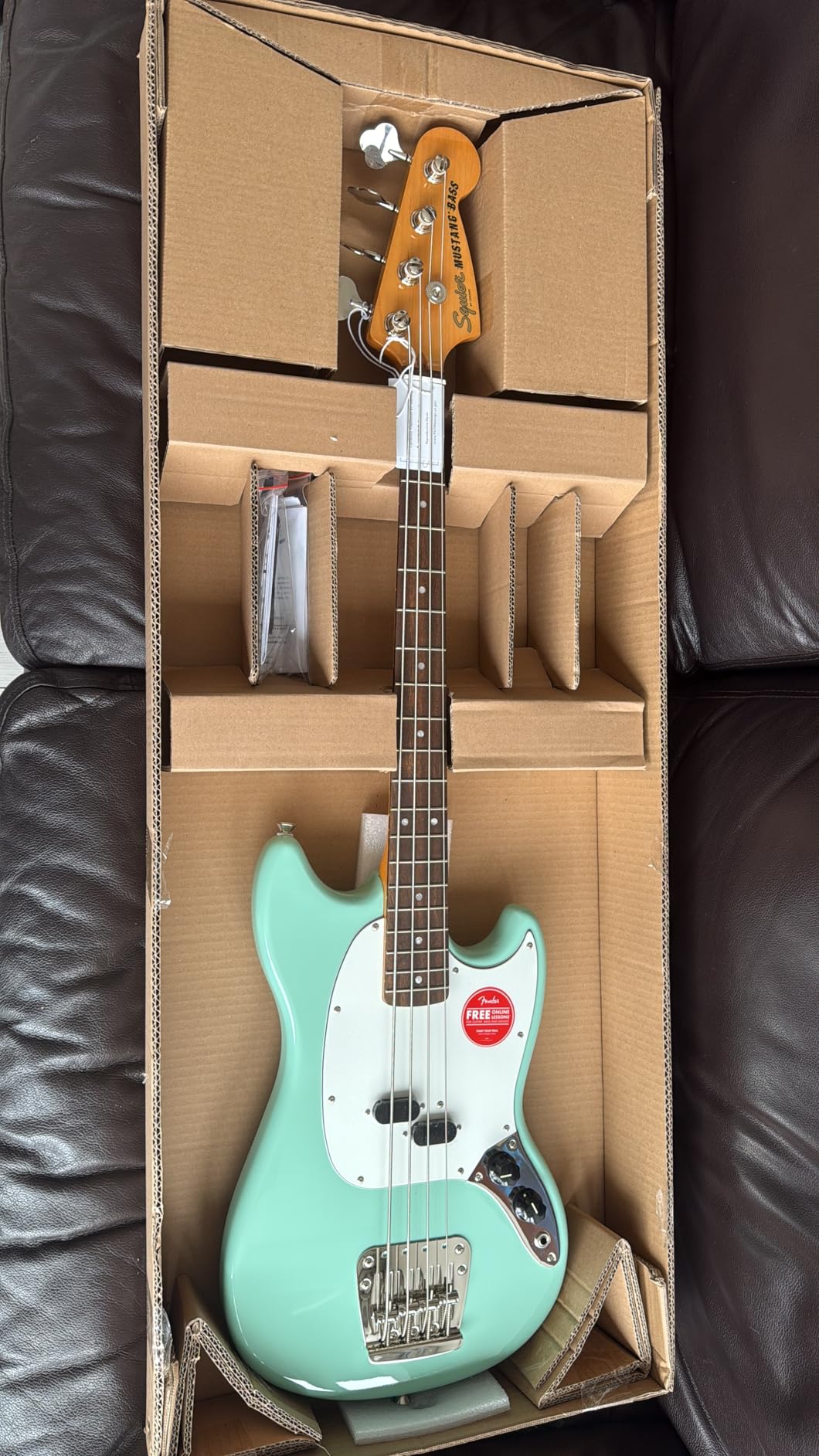 Squier Classic Vibe 60s Mustang Bass, Surf Green, Laurel Fingerboard | 30