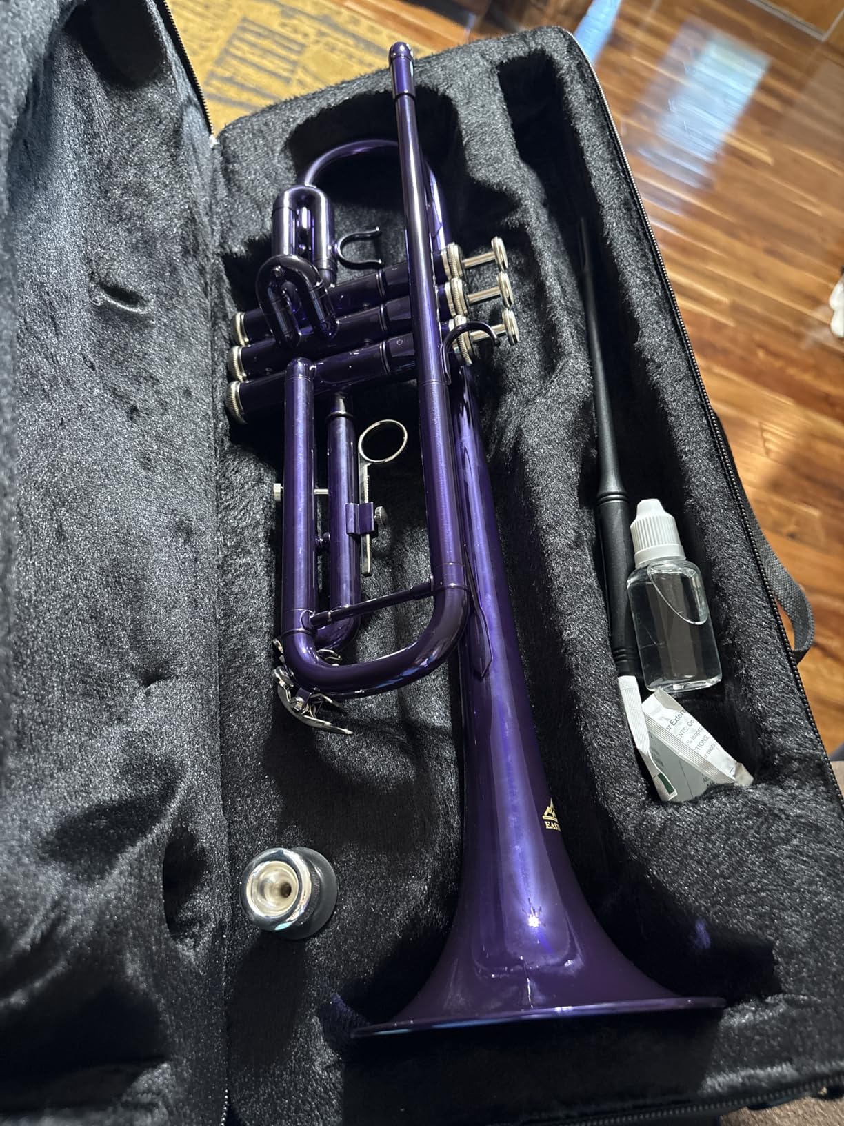 EASTROCK Bb Trumpet Standard Trumpet Set with Carrying Case,Gloves, 7C Mouthpiece and Cleaning Kit (Gold) customer photo 1