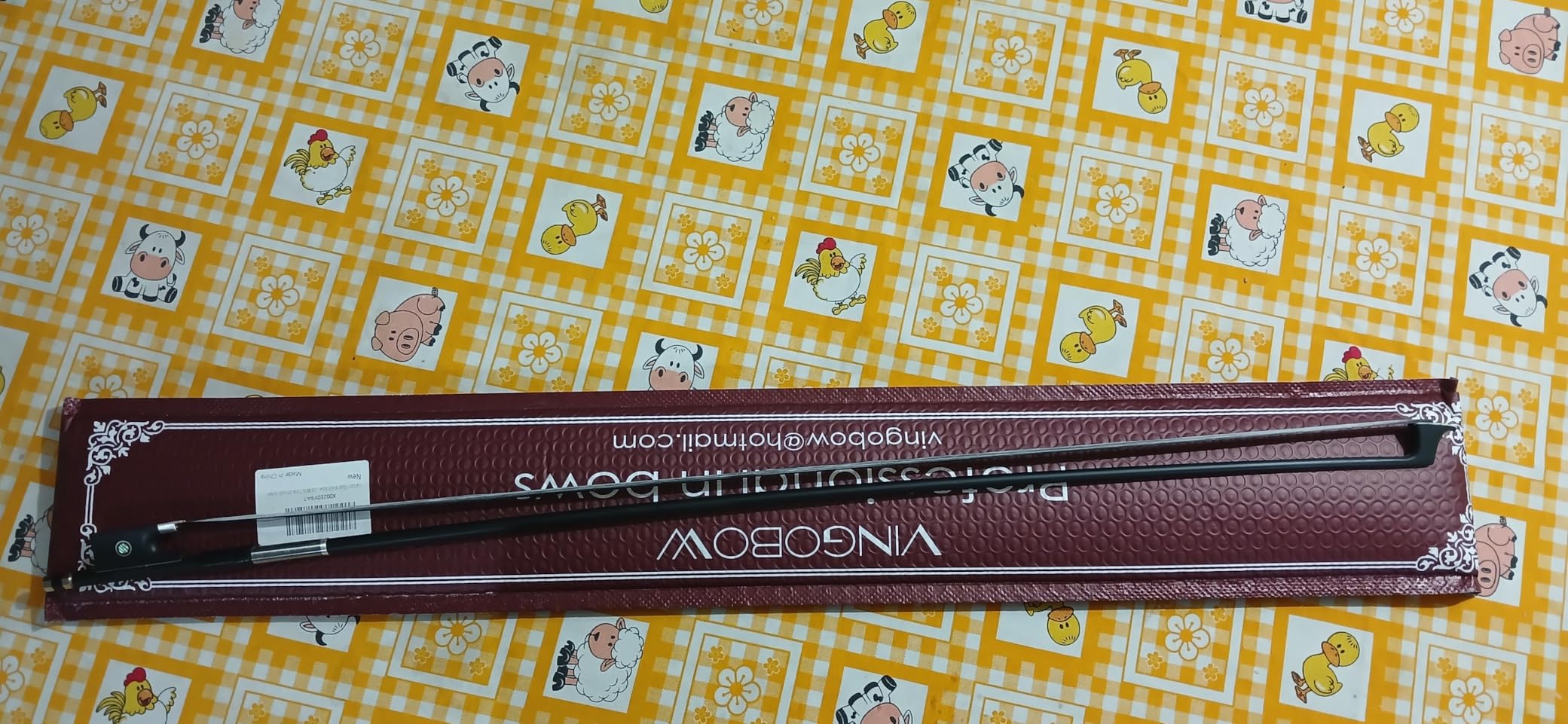 VINGOBOW 100VB Carbon Fiber Violin Bow 4/4 Size, Parisian Eyes Ebony Frog, Unbleached Mongolian Black Horse Hair customer photo 2