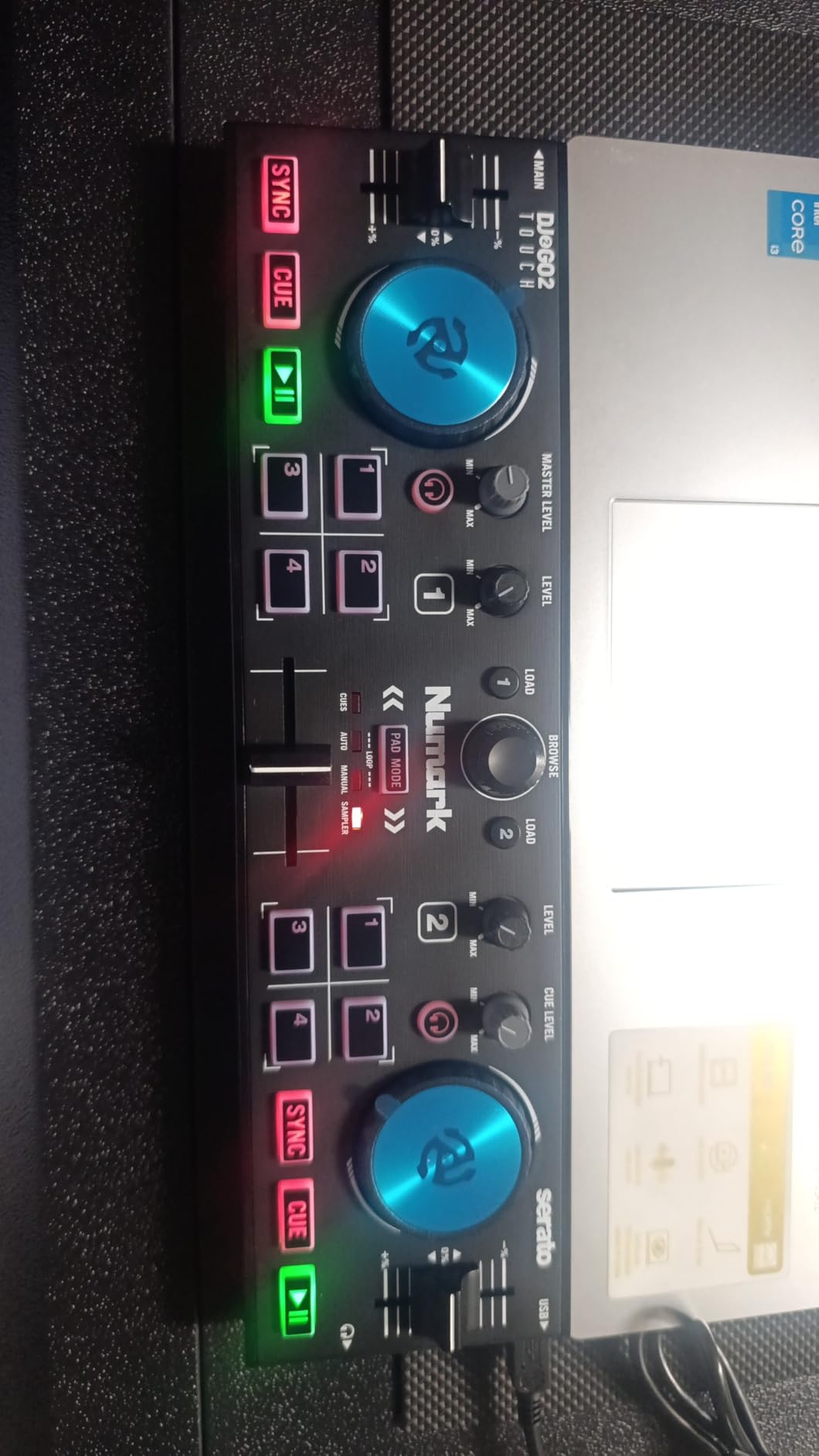 Numark DJ2GO2 Touch Compact DJ Controller | Portable, 2-Deck, DJ Mixer, Touch-Capacitive Wheels, Integrated Audio Interface, and Serato Lite, Gen 3 customer photo 2