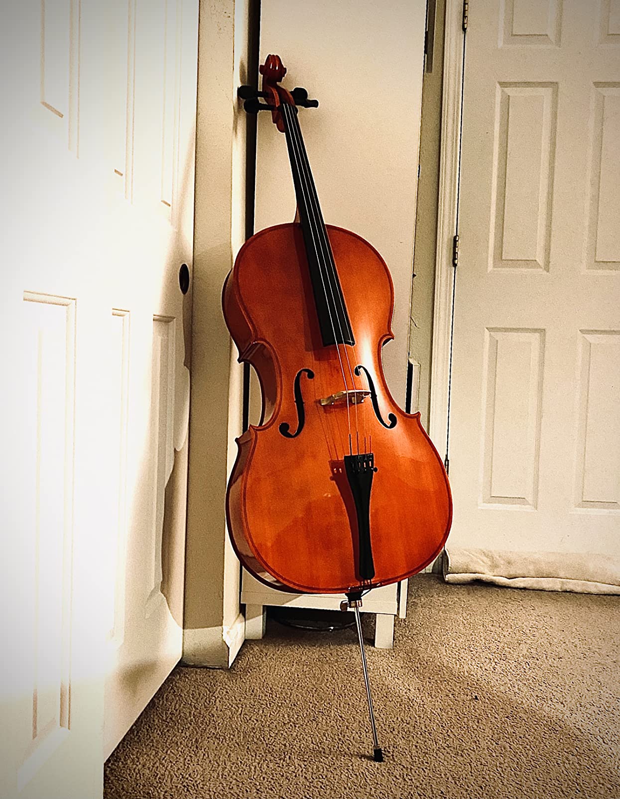 Cecilio 4/4 Full Size Cello with Hard & Soft Case, Stand, Bow, Rosin, Bridge and Extra Set of Strings, CCO-100 customer photo 3