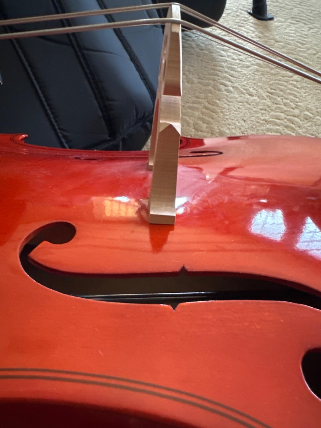 Cecilio 4/4 Full Size Cello with Hard & Soft Case, Stand, Bow, Rosin, Bridge and Extra Set of Strings, CCO-100 customer photo 5