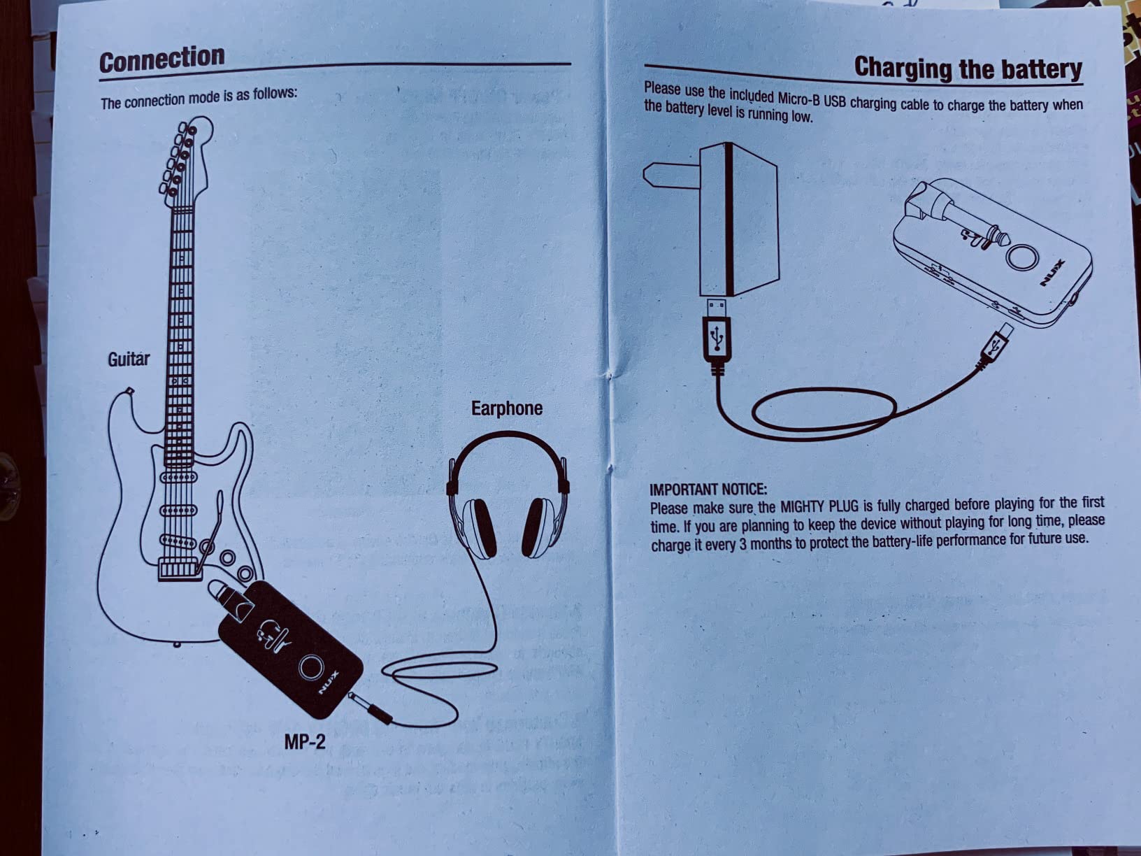 NUX Mighty Plug MP-2 Guitar and Bass Modeling Headphone Amplug with Bluetooth, 13 Amp Models, 20 IRs, 19 Effects, 6.35mm Phone Plug, Pocket Amplifier Built-in Rechargeable LiPo Battery 3.7V/1000mAh customer photo 2