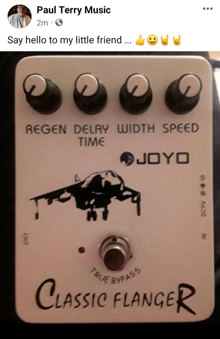 JOYO Classic Flanger Guitar Pedal, BBD Circuit with Metallic Flange & Chorus-Vibrato Tones for Electric Guitar, True Bypass (JF-07) customer photo 1