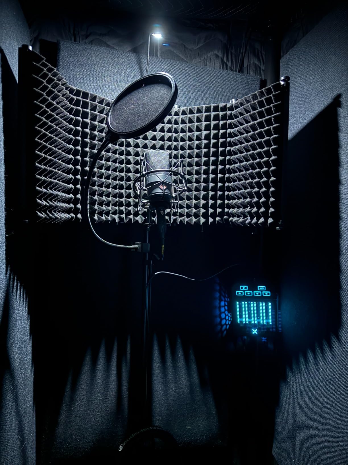 Snap Studio Portable Vocal Booth, Original & Best for Home Studio Recording | Ranked #1 Vocal Booth by Rolling Stone. Heaviest-duty sound-absorbing blankets, LED light, mic adapter & carry bag included customer photo 2