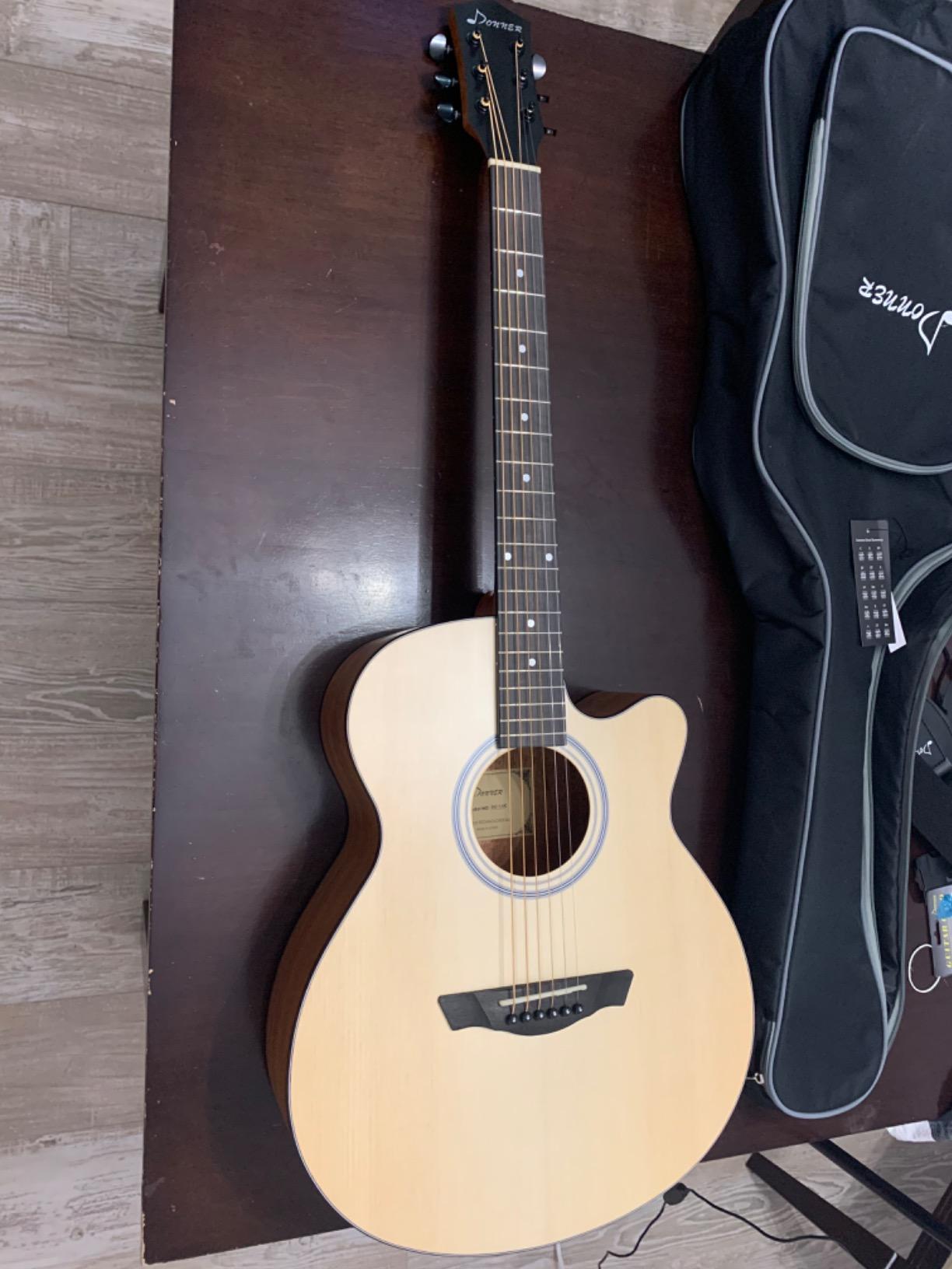 Donner 3/4 Acoustic Guitar Kit 36 Inch Dreadnought Acustica Guitarra Bundle for Beginner Adult Youth Travel customer photo 2