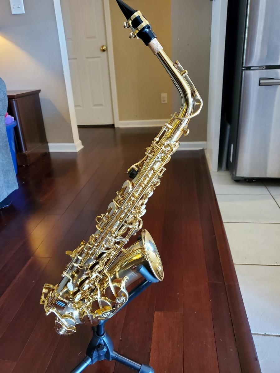Eastar Professional Alto Saxophone Golden E Flat Eb with Cleaning Kit, Carrying Case, Mouthpiece, Neck Strap, Reeds, Stand, AS-III customer photo 1