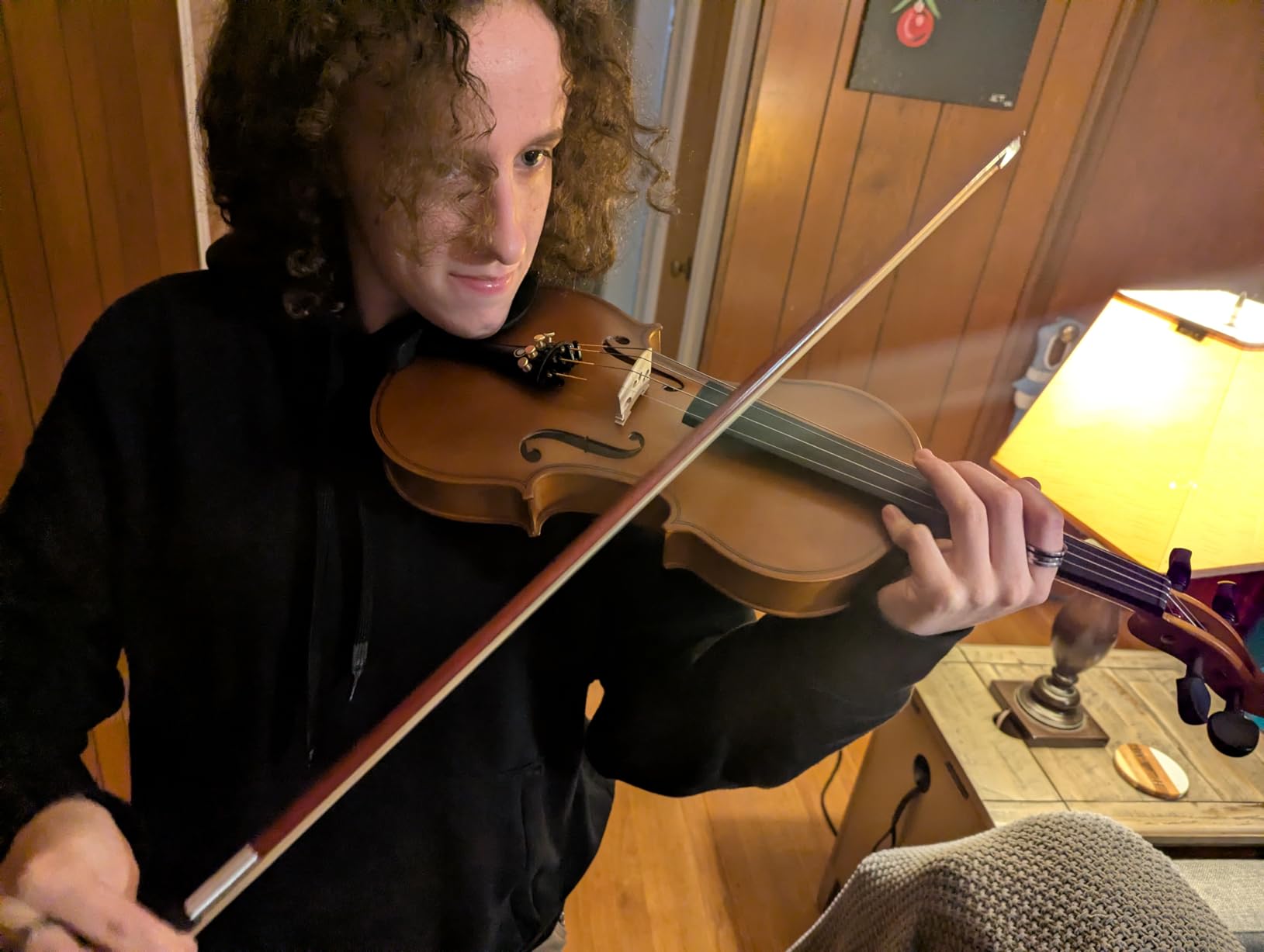 LMS Violin Bow Full Size 4/4 Brazilwood Violin Bows Lightweight Bow Well Balance Fiddle Bow Made with Ebony Frog Mongolian White Horse Hair for Violin Student Professional (4/4) customer photo 2