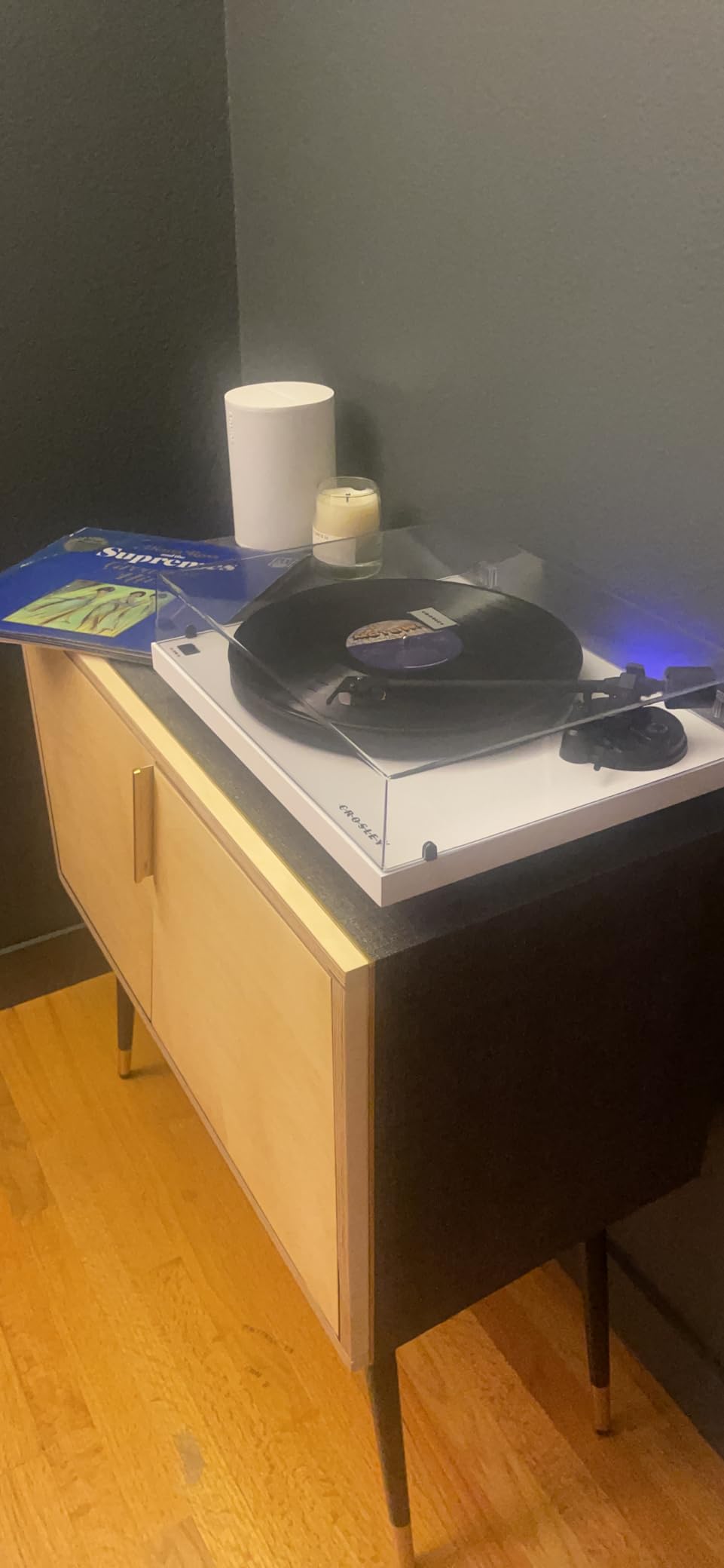 Crosley C6B-MA Belt-Drive Bluetooth Turntable Record Player with Adjustable Tone Arm, Mahogany customer photo 1