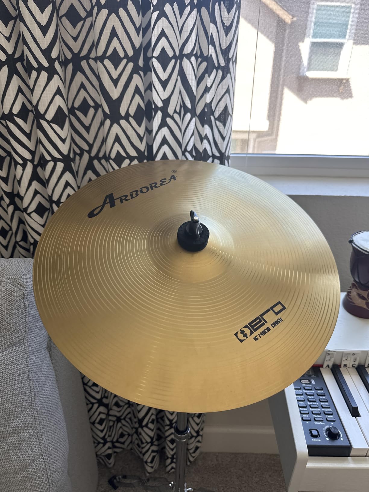 Arborea Cymbal Crash Cymbal Hero Brilliant Finish Bright Sound 16 inch Drum Cymbal For Practice (16