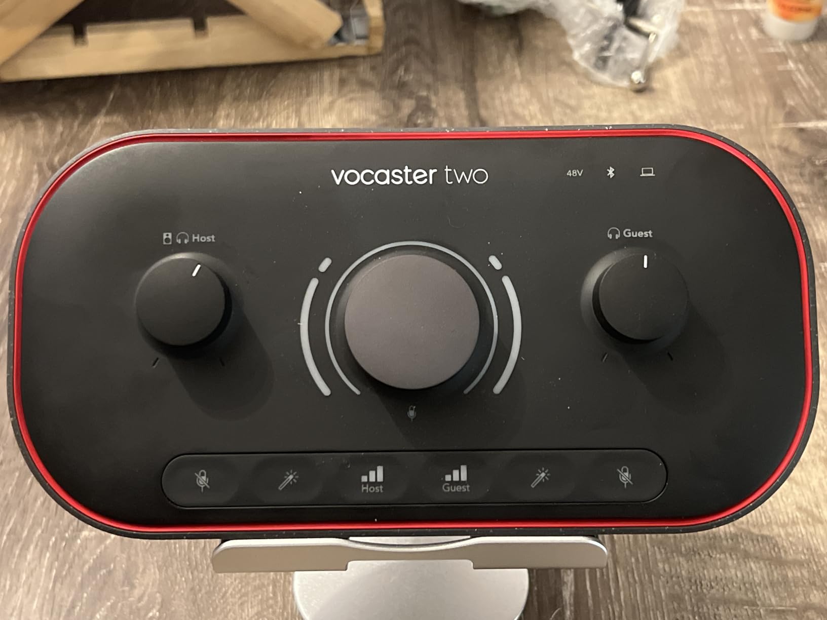 Focusrite Vocaster Two - Podcasting Interface for Recording Host and Guest. 2 Mic Inputs and Headphone Outputs, with Auto Gain, Enhance, and Mute customer photo 1