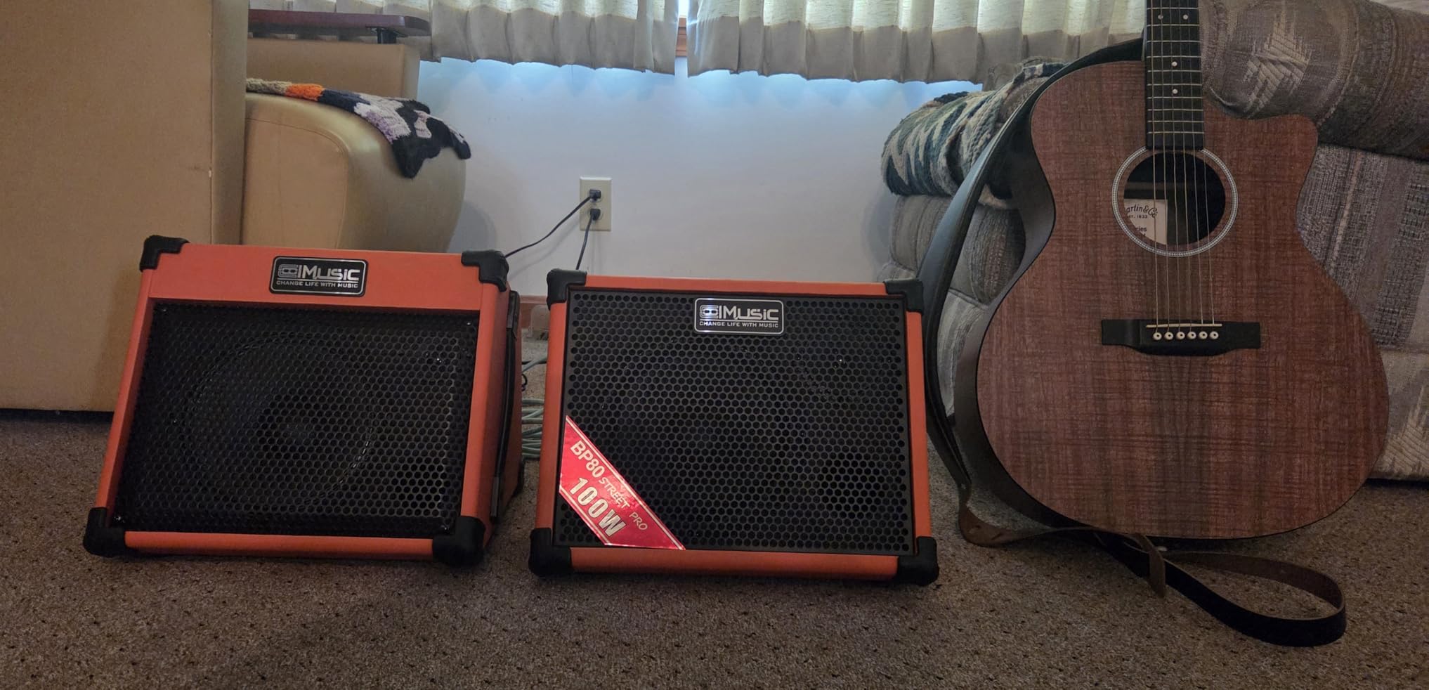 Coolmusic BP80 Battery Powered Acoustic Guitar Amplifier - Portable Bluetooth Speaker 100W, 6 Inputs, 3 Band EQ (3-Year Warranty) customer photo 1
