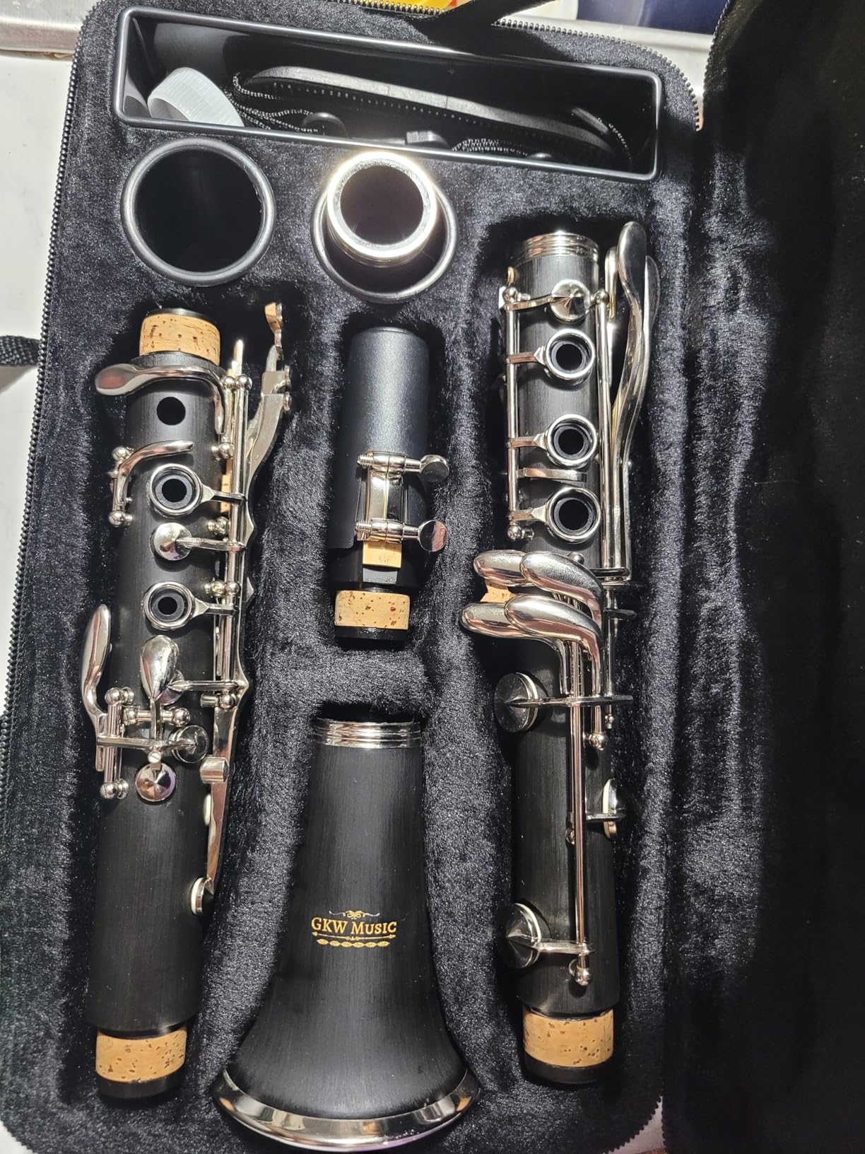 GKW Bb Clarinet for Beginners - Ebonite Student Clarinet with Warm Clear Tone, Nickel-Plated Keys, Complete Set with Case - Ideal for School Band, Elementary & Middle School customer photo 1