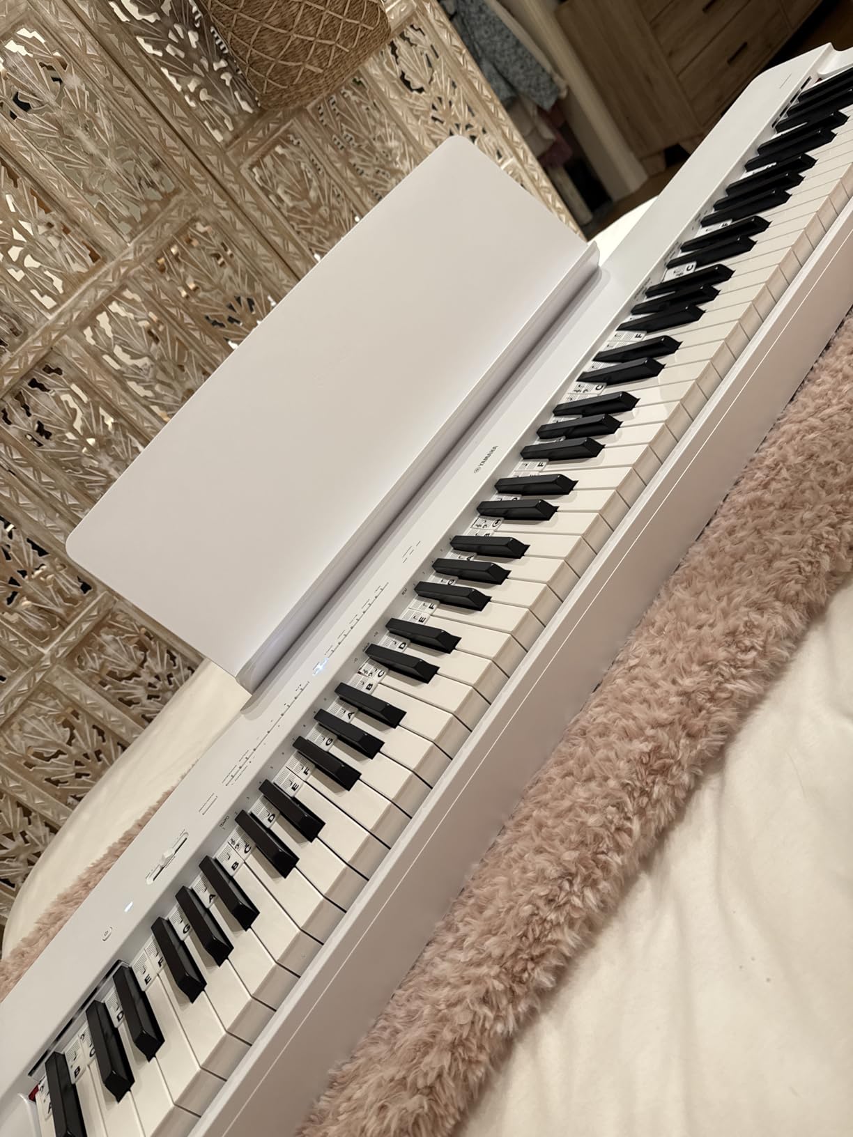 Yamaha P225 88-Key Digital Piano with Weighted Keys, Portable Design, Keyboard, Music Rest, Sustain Foot Switch, and Built-In Speakers, Black (P225B) | Yamaha Cfx Tones, 192-Note Polyphony, Built-in Speakers, Includes Music Rest and Sustain Switch customer photo 1