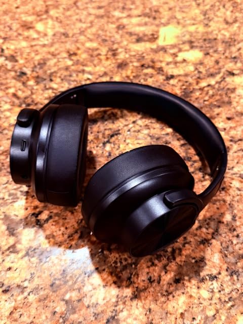 Picun B8 Bluetooth Headphones, 120H Playtime Headphone Wireless Bluetooth with 3 EQ Modes, Low Latency, Hands-Free Calls, Over Ear Headphones for Travel Home Office Cellphone PC Black customer photo 2