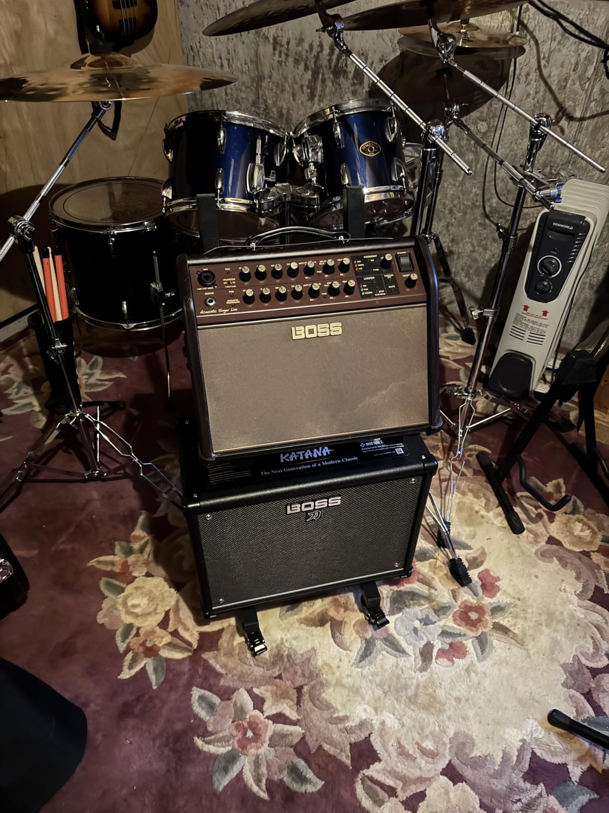Vondynote Guitar Amp Stand with Wheels Adjustable Combo Amp Stand Tilt Back customer photo 2