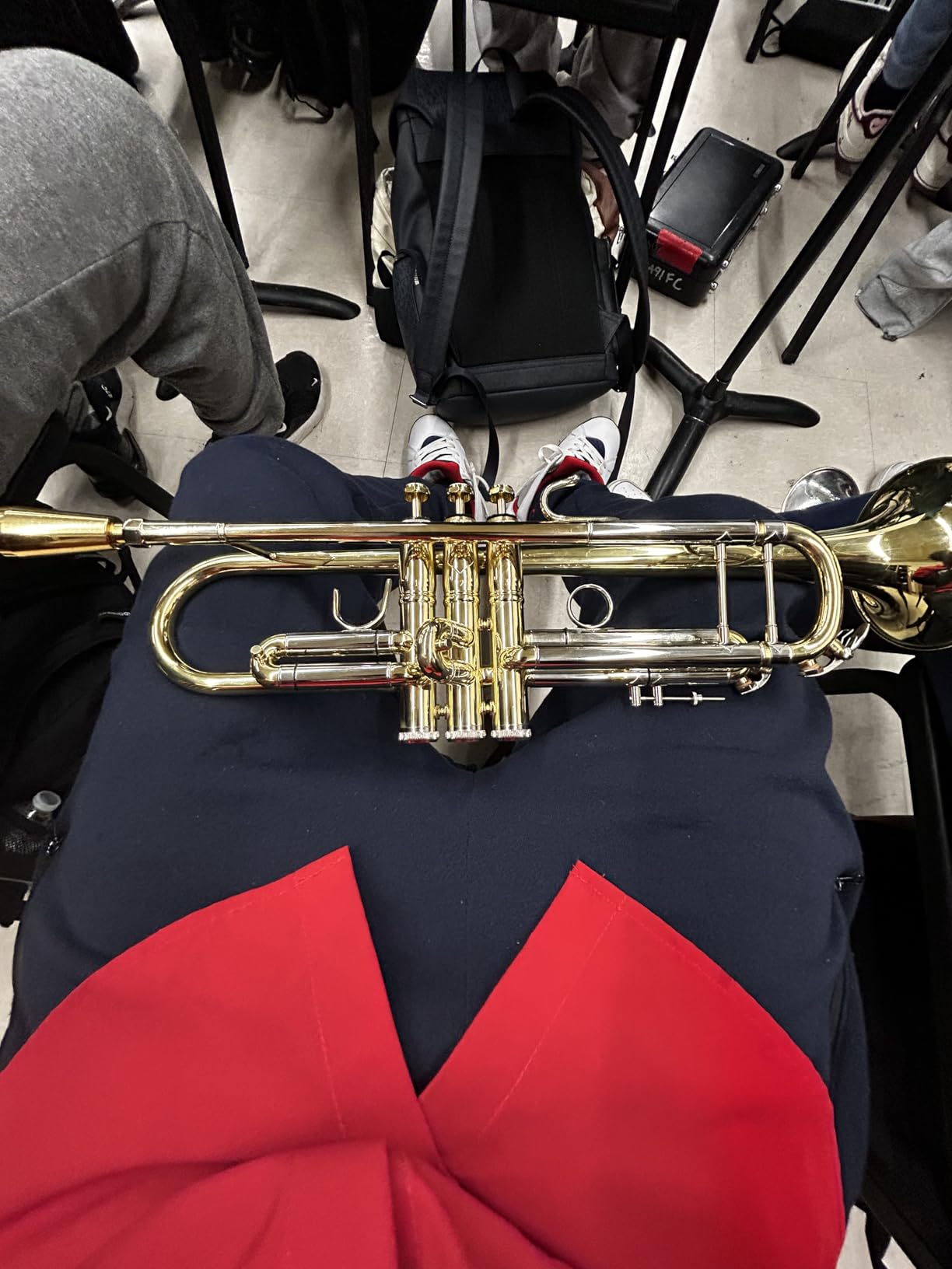 Bb trumpets red gold brass leadpipe mouthpipe advanced student professional trumpet Musical Instruments For Beginner Adults (710 gold brass) customer photo 1