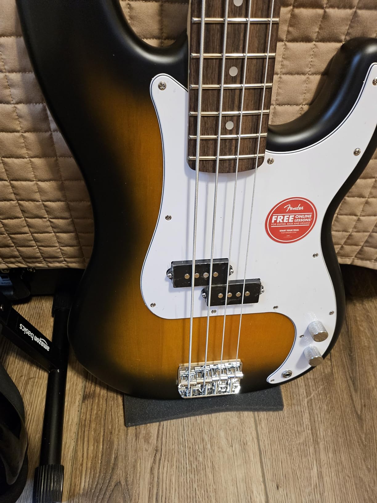 Fender Squier Debut Series Beginner Precision Bass Guitar, Matte Black customer photo 1