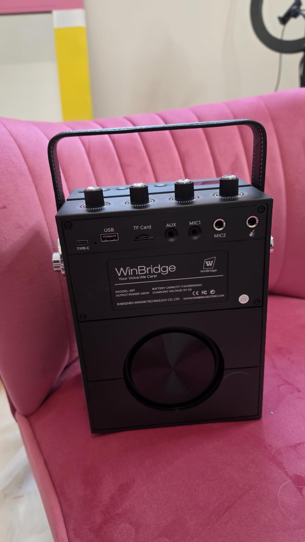 WinBridge S97 60W Powerful Voice Amplifier with Dual Wireless Microphones customer photo 2