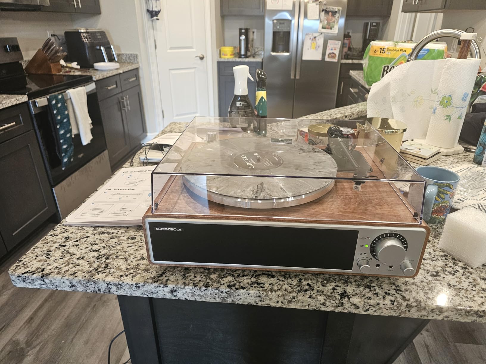 ONE-Q All-in-one Vinyl Record Player with Bluetooth 5.4 | HiFi Turntable Built-in Speakers, Phono Preamp, AT-3600L Cartridge, 33/45 RPM, Auto Off customer photo 1