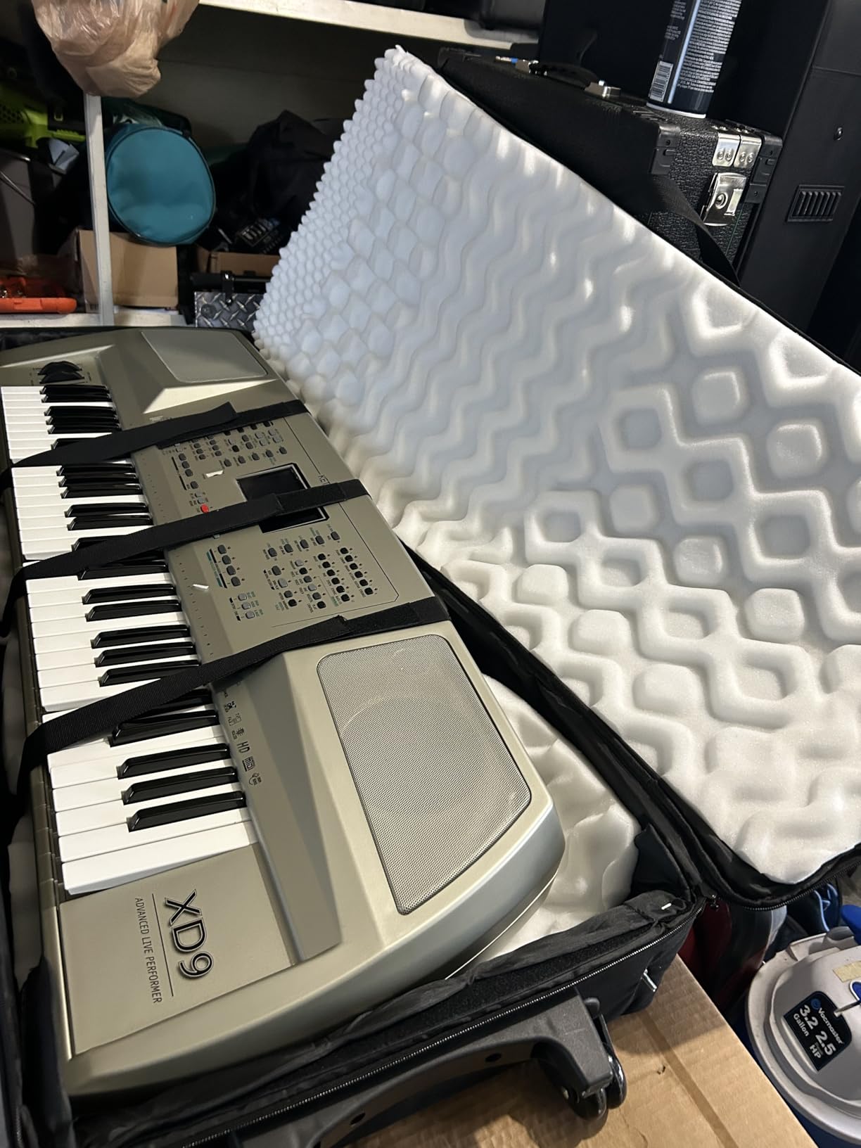 ORKELS 88-Key Keyboard Case with Wheels, 10mm Thick Padded Rolling Gig Bag customer photo 1