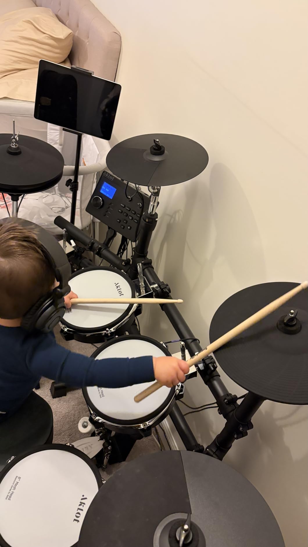 AKLOT Expanded-Size Electric Drum Set: 12
