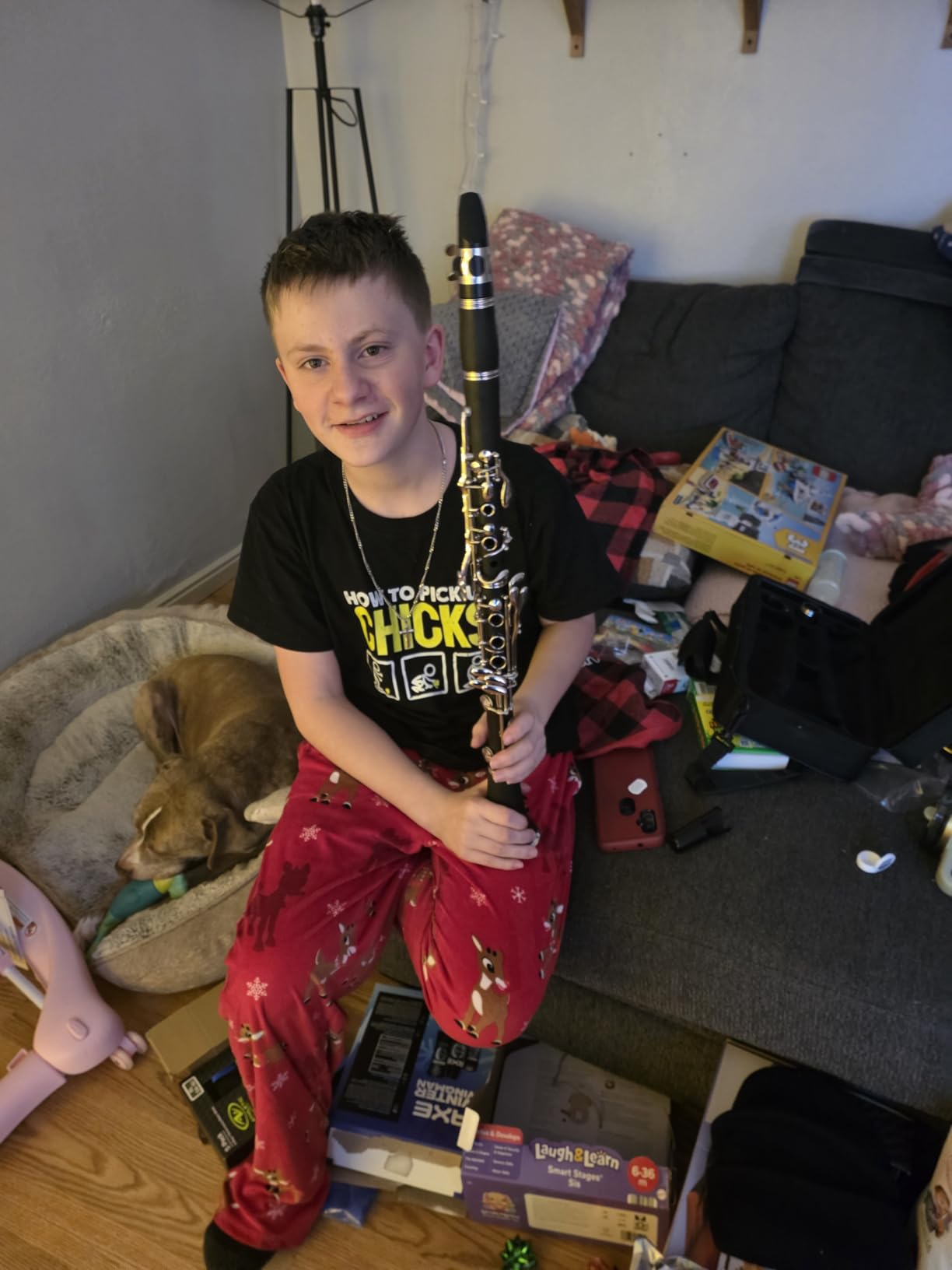 SONICAKE B Flat Clarinet for Intermediate Beginners & Student, Upgraded Ebonite Bb Clarinet Silver-plated with 2 Barrels, 4C Mouthpiece, Hard Case, Cleaning Kit, Black, QCR-11 customer photo 1