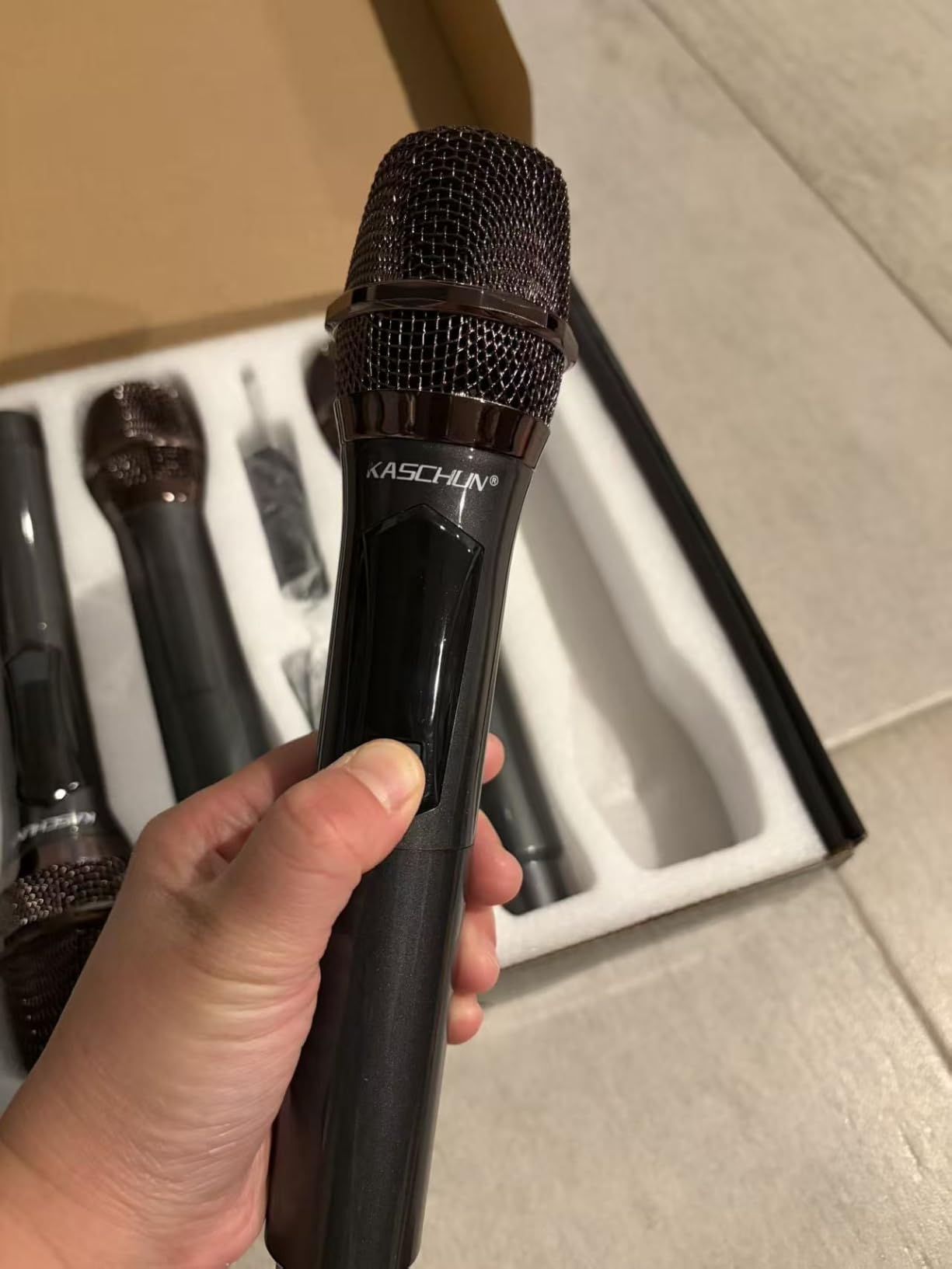 Wireless Microphone, 4 Rechargeable Handheld Dynamic Mics System | 200FT Range, Plug & Play, 10hr Battery, Karaoke Mics Set for Karaoke, Church, Wedding, Home Party, Group Singing customer photo 1