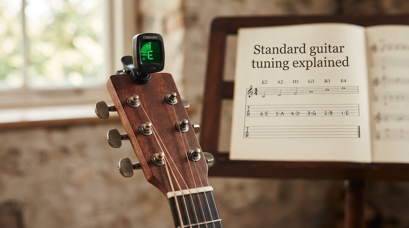 Standard guitar tuning explained