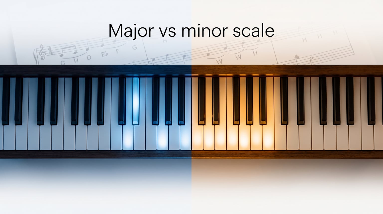 Major vs minor scale
