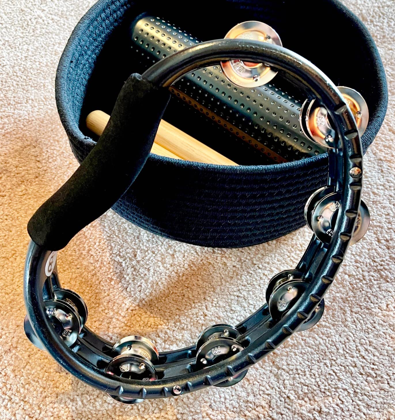 Meinl Percussion Tambourine for Adults & Church - NOT MADE IN CHINA | Professional Plated Steel Jingles, For Live & Studio, Handheld Half Moon Synthetic Frame, Padded Grip customer photo 1