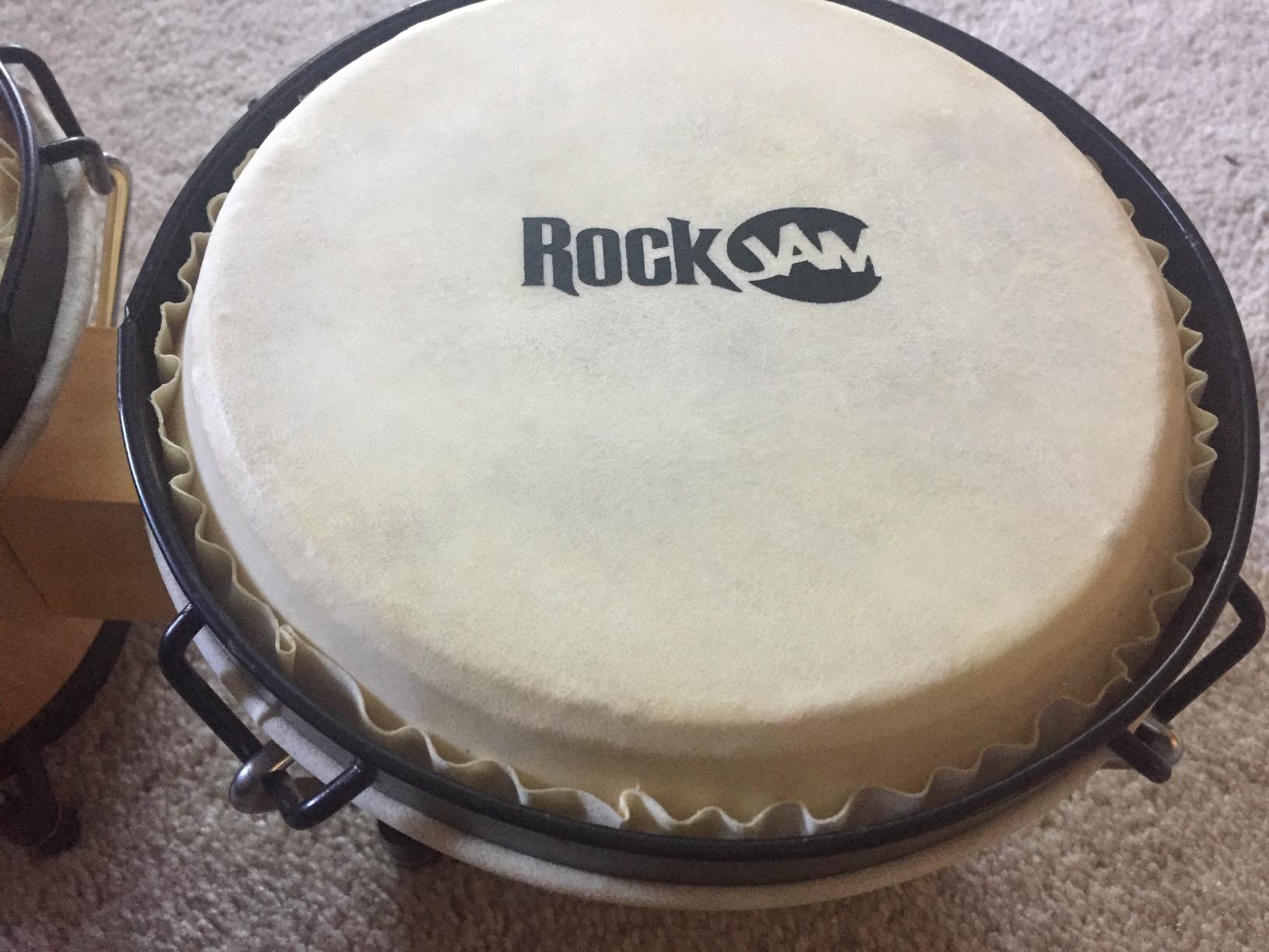 RockJam 7 & 8 Inch Wood Bongo Drums with Padded Bag & Tuning Key customer photo 2