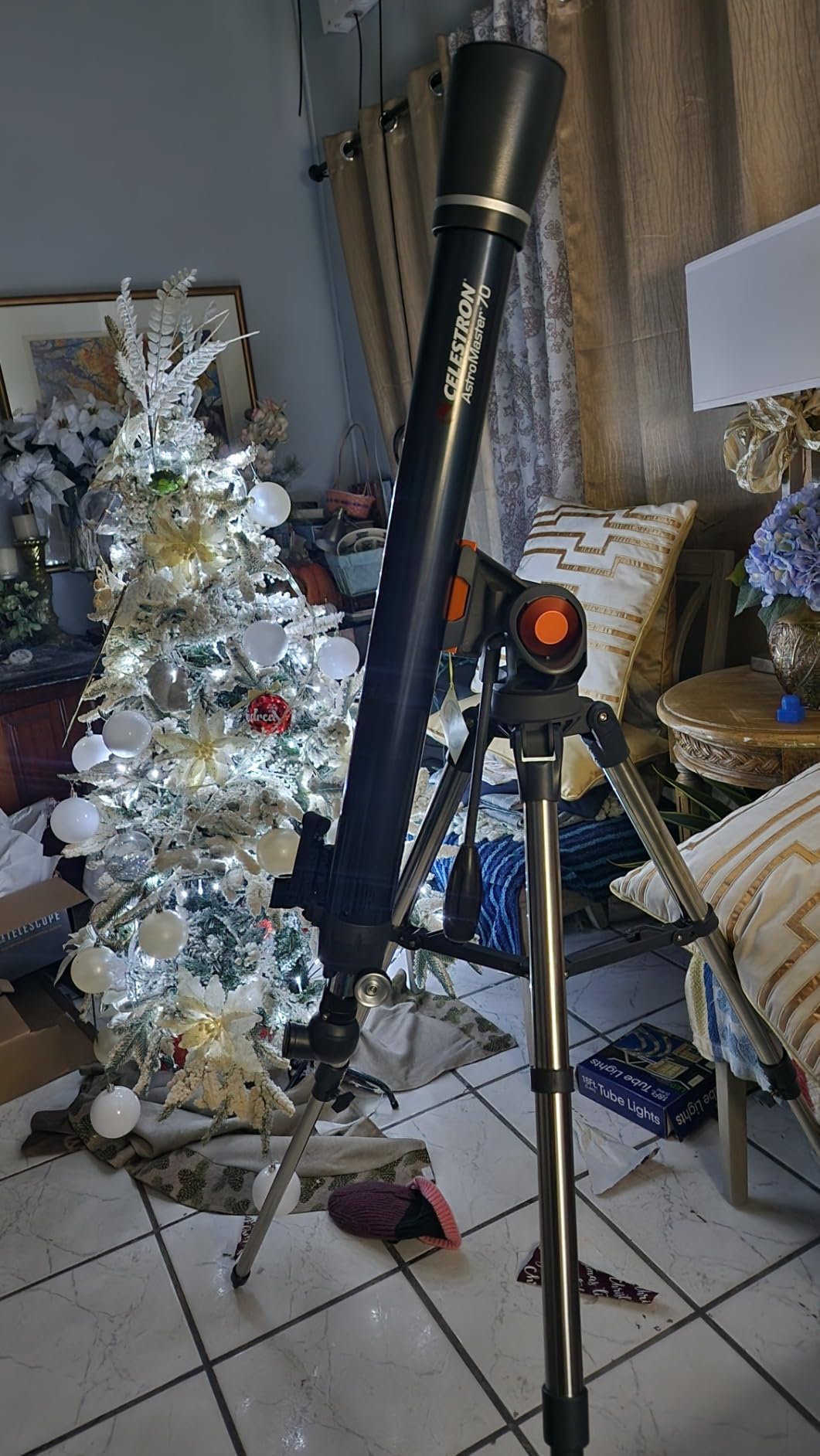 Celestron AstroMaster 70AZ Refractor Telescope for Moon & Planet Viewing | Fully Coated Glass Optics, Crisp Moon & Planetary Views, Alt-Azimuth Mount with Easy Manual Controls, Beginner Friendly customer photo 1