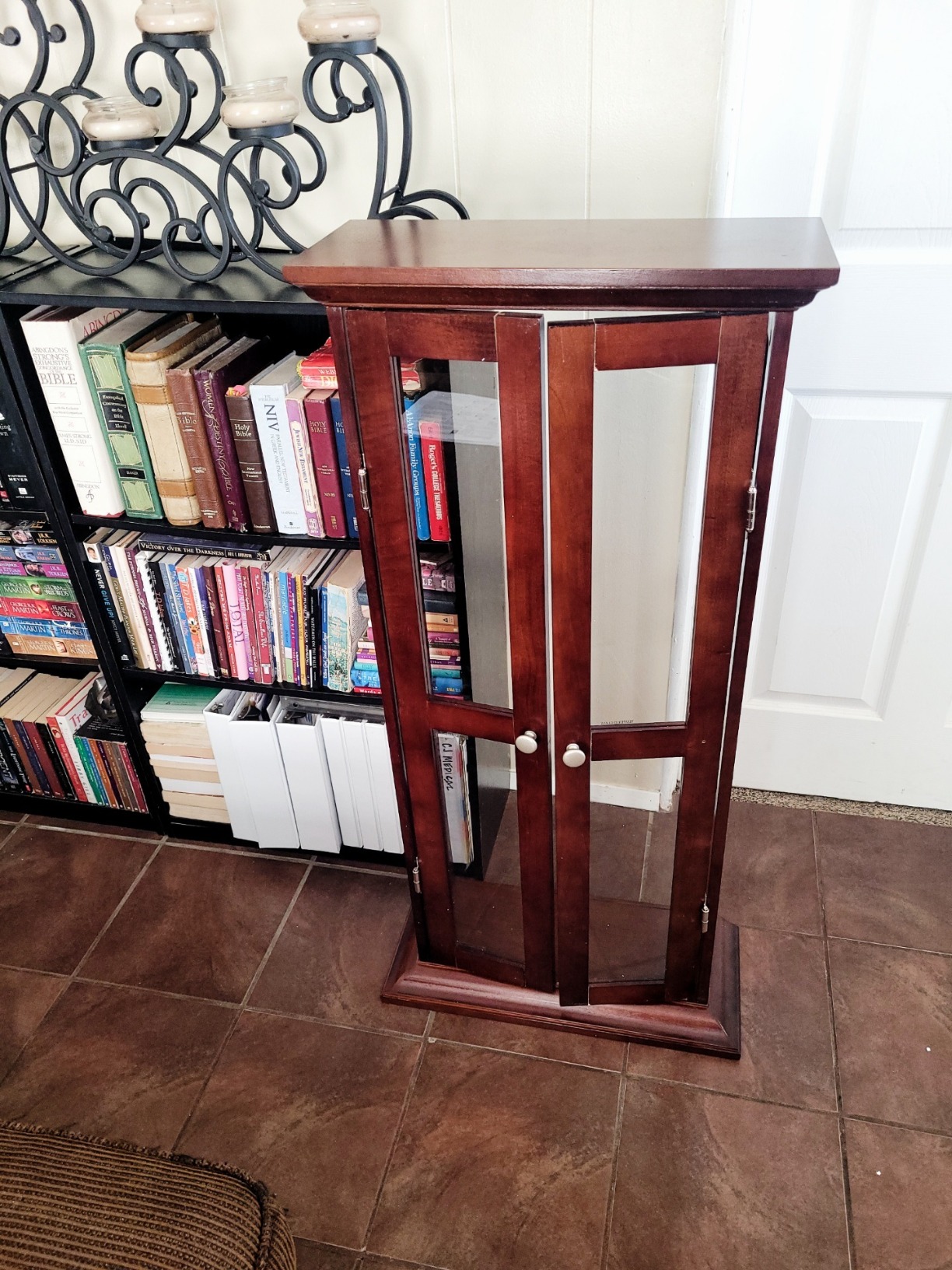 Winsome Wood DVD/CD Cabinet, Antique Walnut (94944) | Multi-Use Entertainment Center & TV Console for Living Room, Bedroom, Den, Practical Furniture for New Homes, Apartments customer photo 2