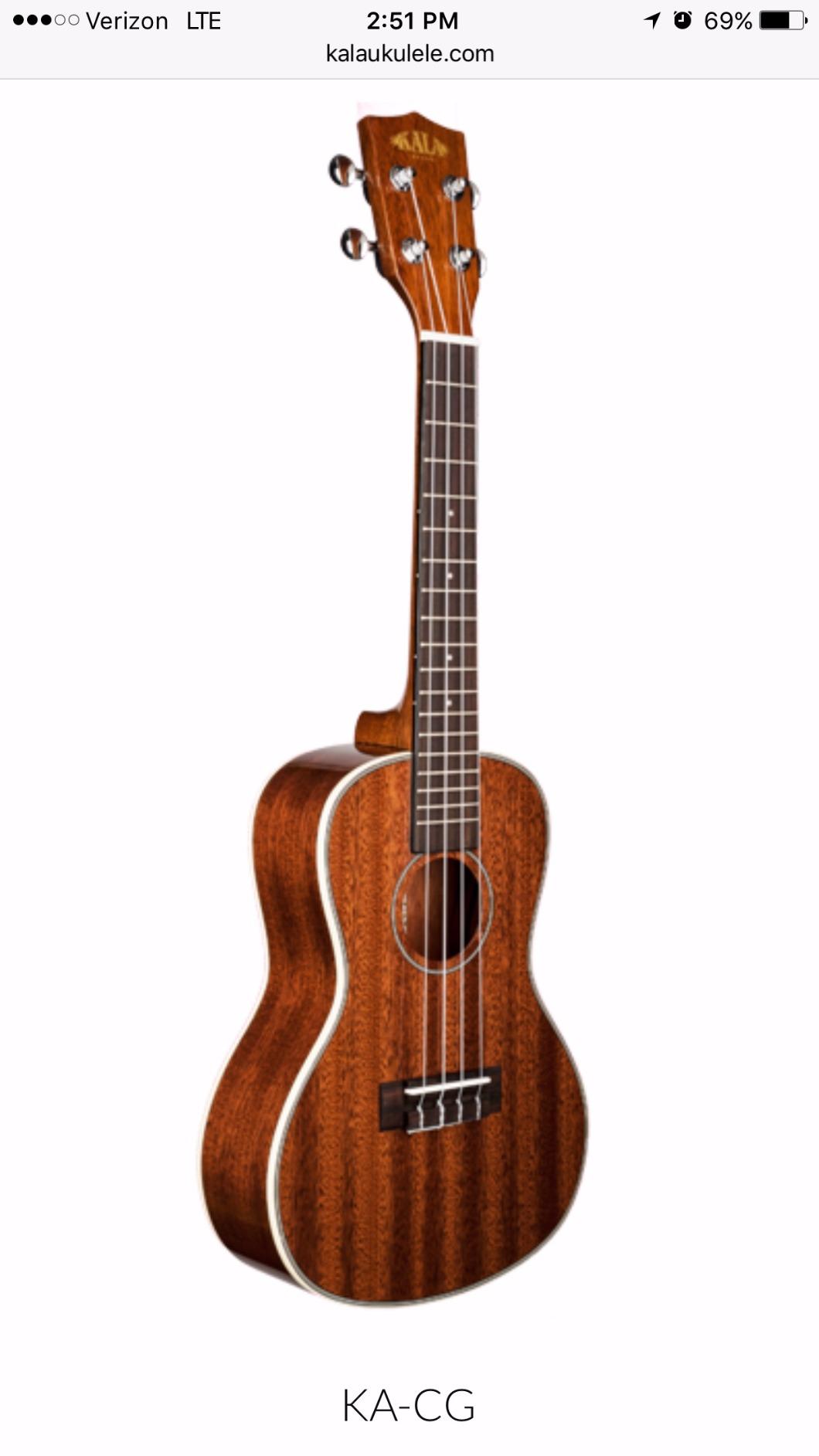 Kala KA-BG Gloss Mahogany Baritone Ukulele - Natural customer photo 2