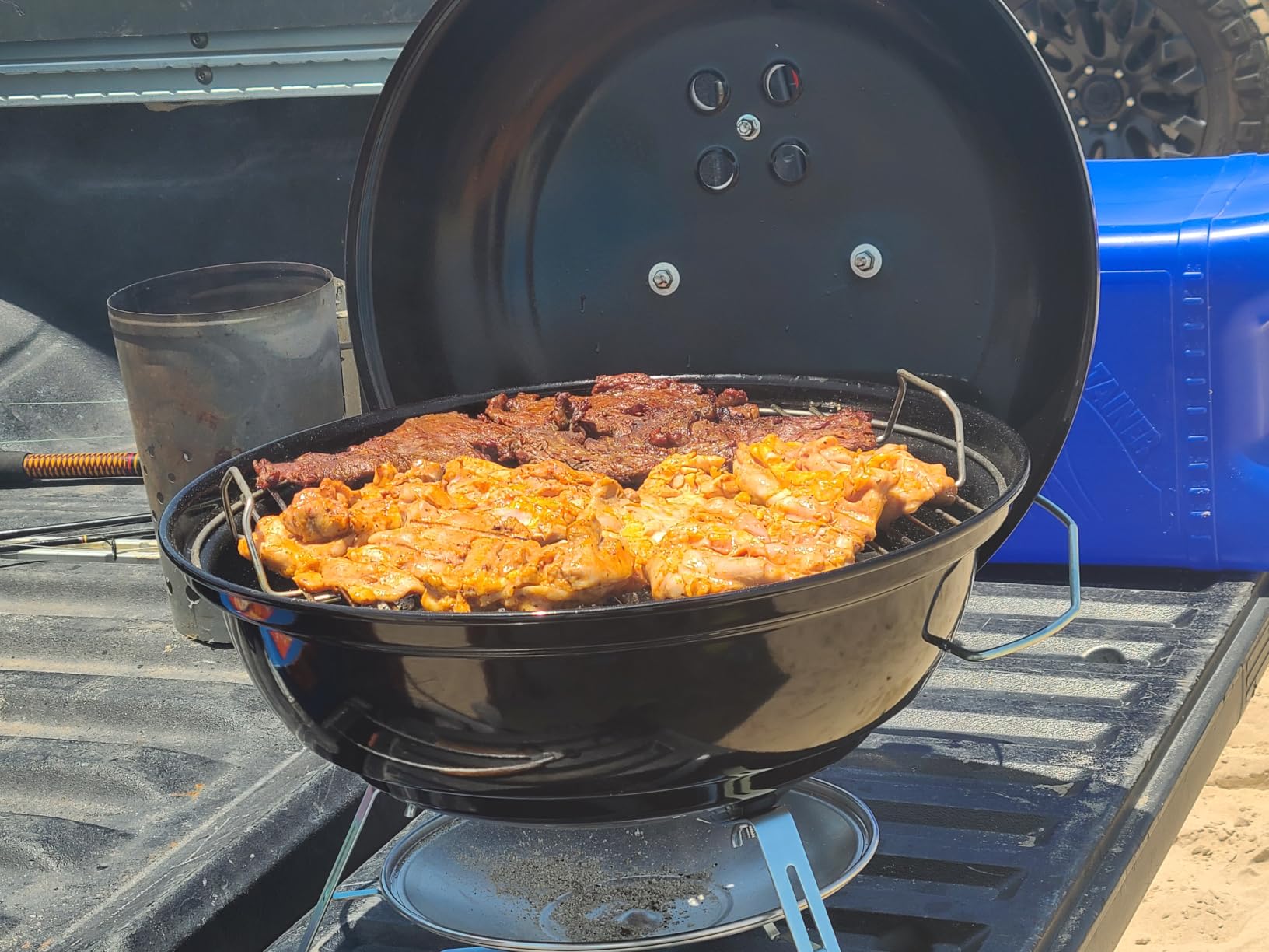 Weber Jumbo Joe Charcoal Grill, 18-Inch, Black | Lightweight, Portable Kettle BBQ Grill with Tuck-N-Carry Lid Lock for Camping, Tailgating & Outdoor Cooking customer photo 1