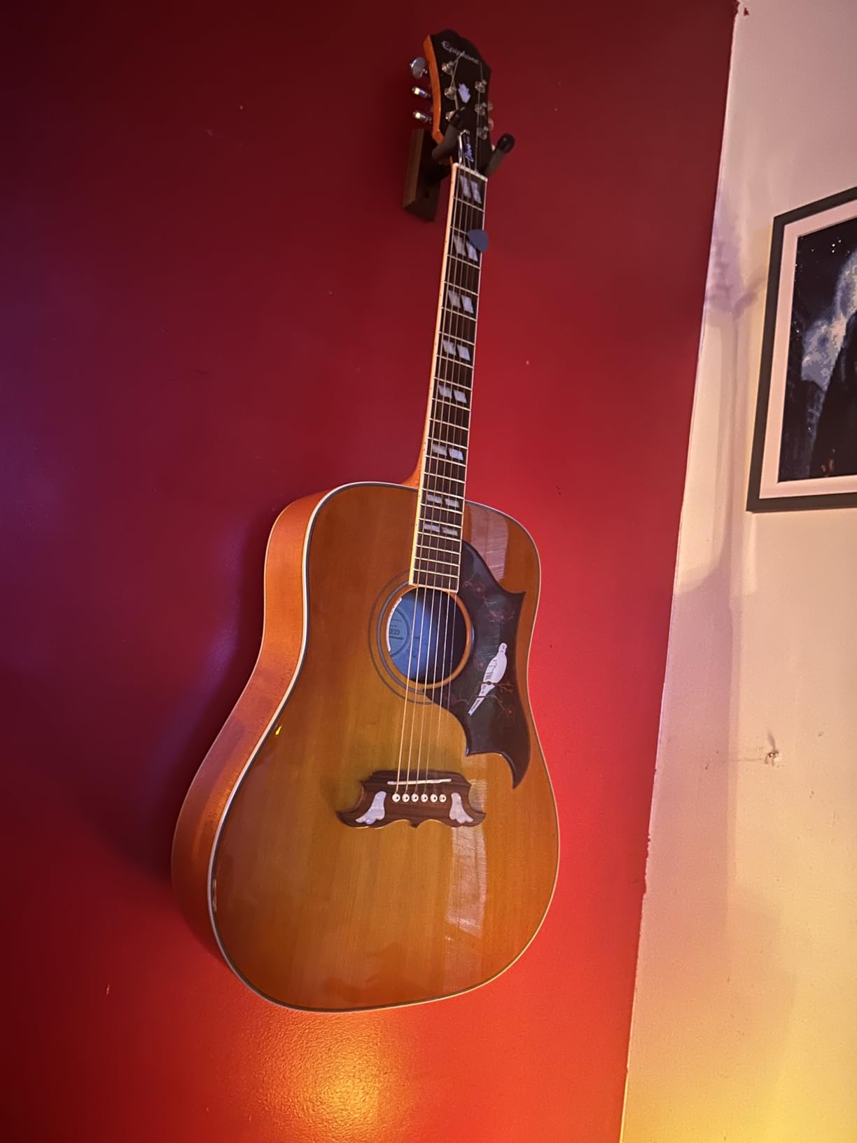 String Swing CC01K-BW Guitar Hanger and Guitar Wall Mount Bracket Holder for Acoustic and Electric Guitars Black Walnut customer photo 2
