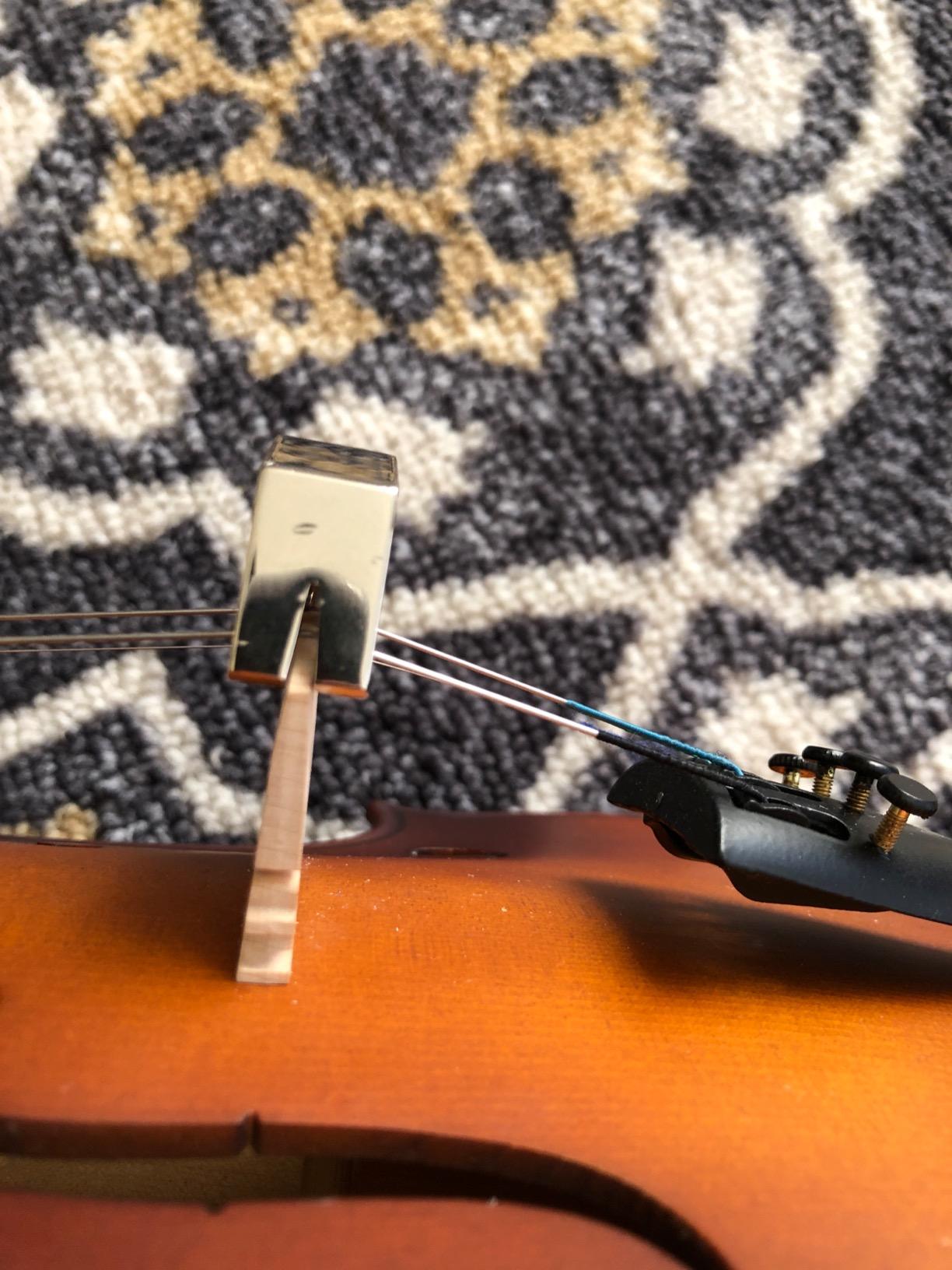 Heavy Practice Mute for Violin or Viola - Metal customer photo 2